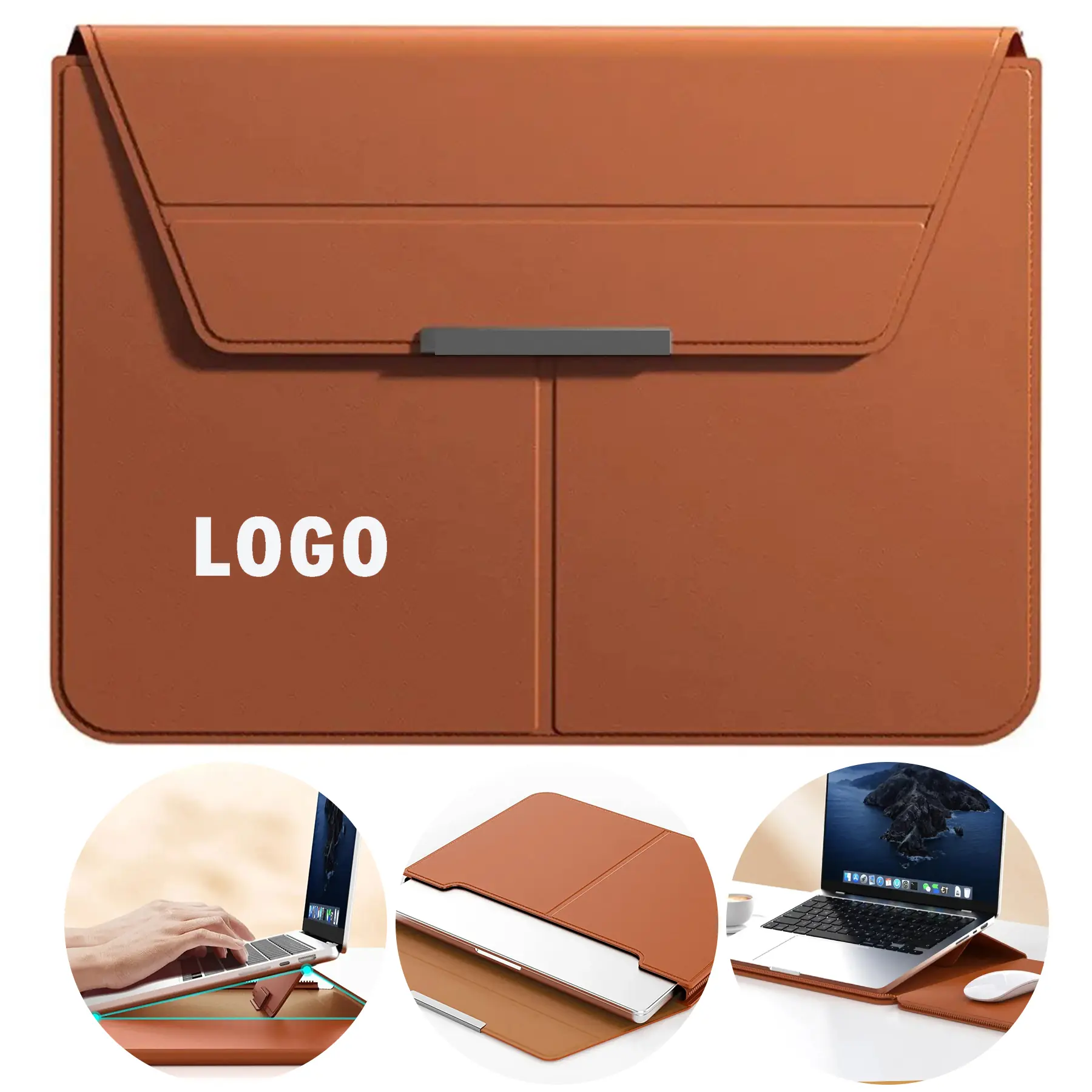 Multifunctional Laptop Sleeve Bag Stand Portable Case 2