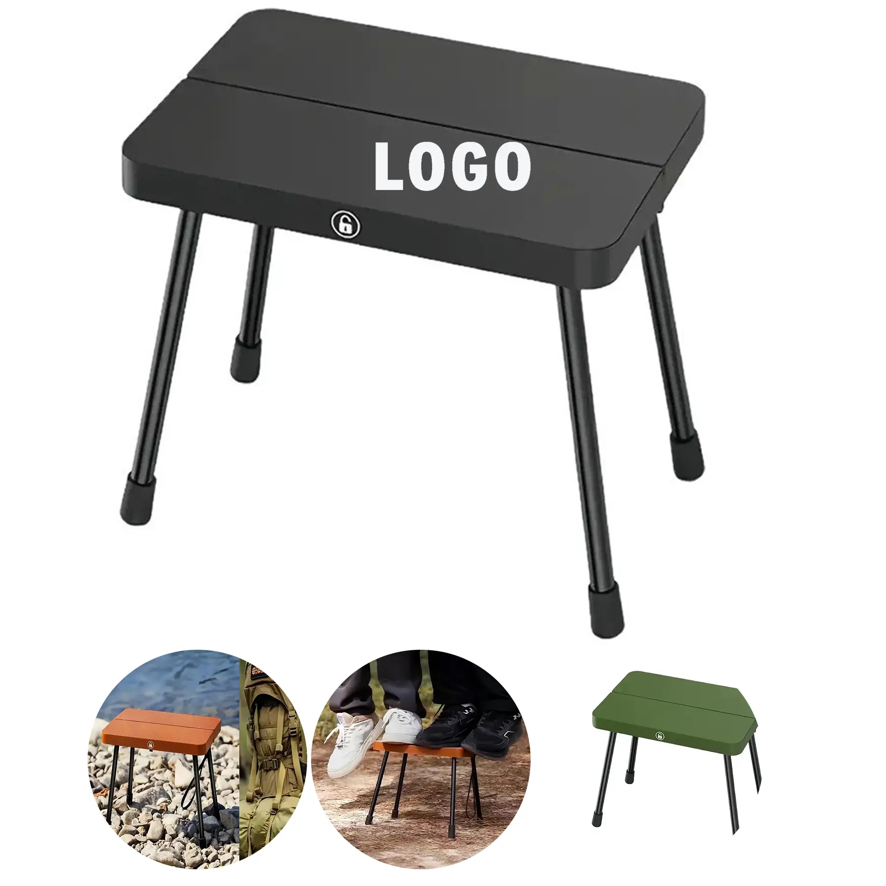 Compact Aluminum Camping Stool Lightweight Outdoor Portable 2
