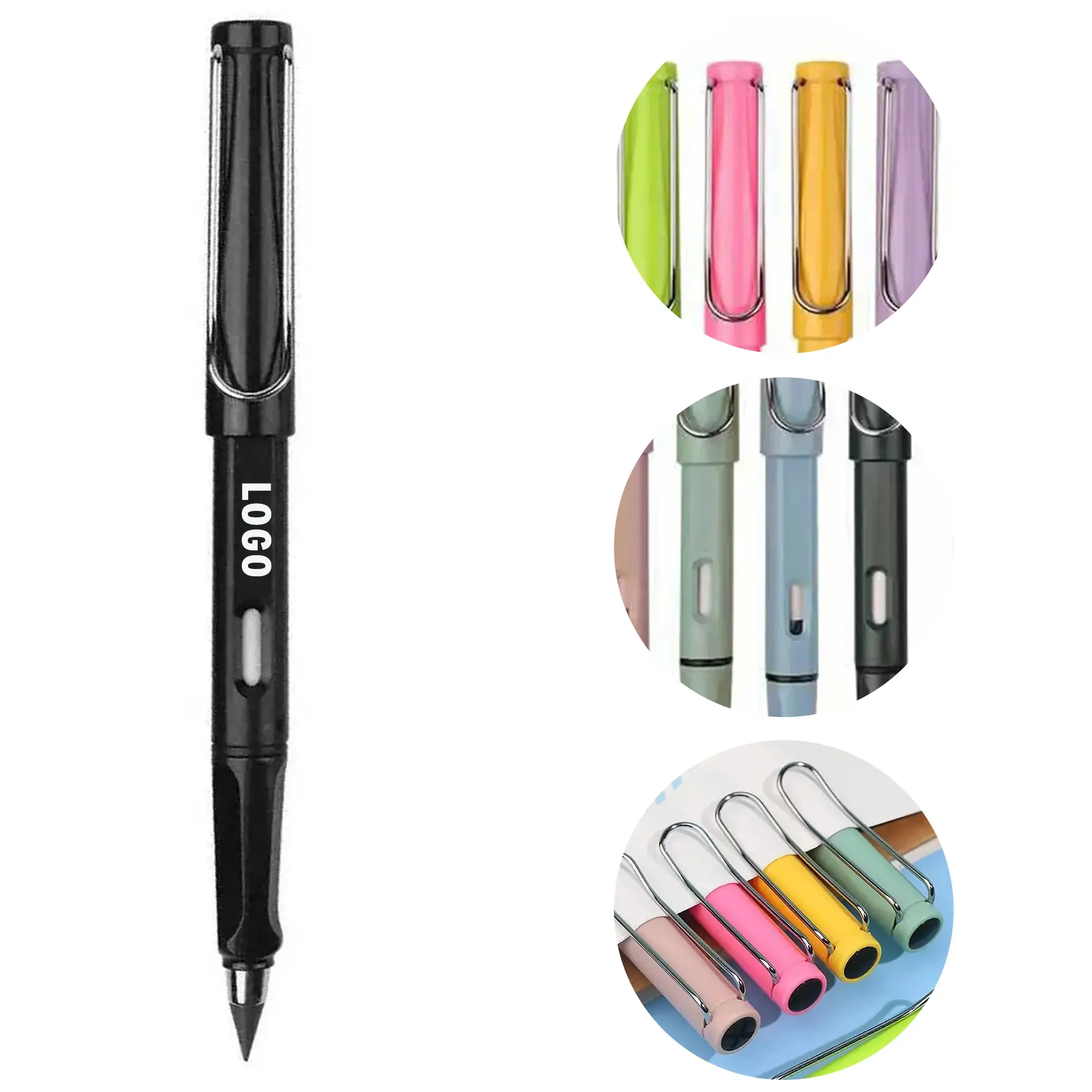 Eco Friendly Reusable Pencil No Sharpen Replaceable Erasable Tip 2