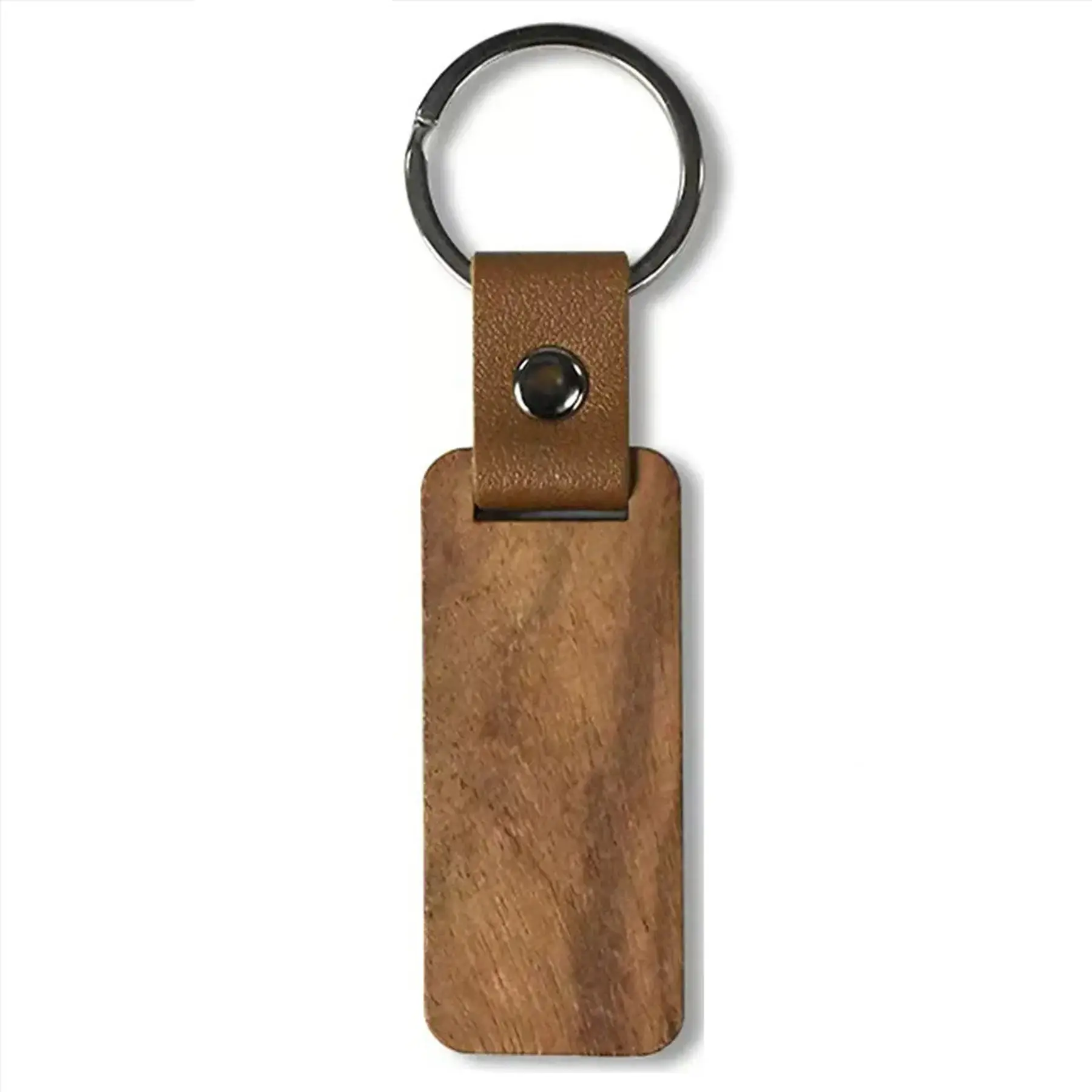 Personalized Wood Keychain Engraved Name Tag Custom Gift