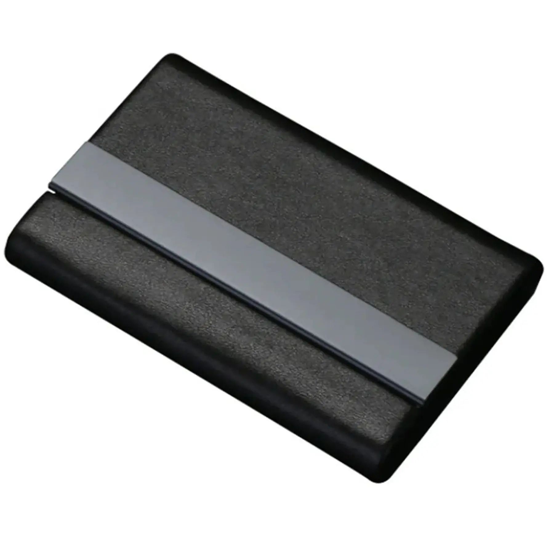 Stainless Steel Wood Grain Business Card Holder