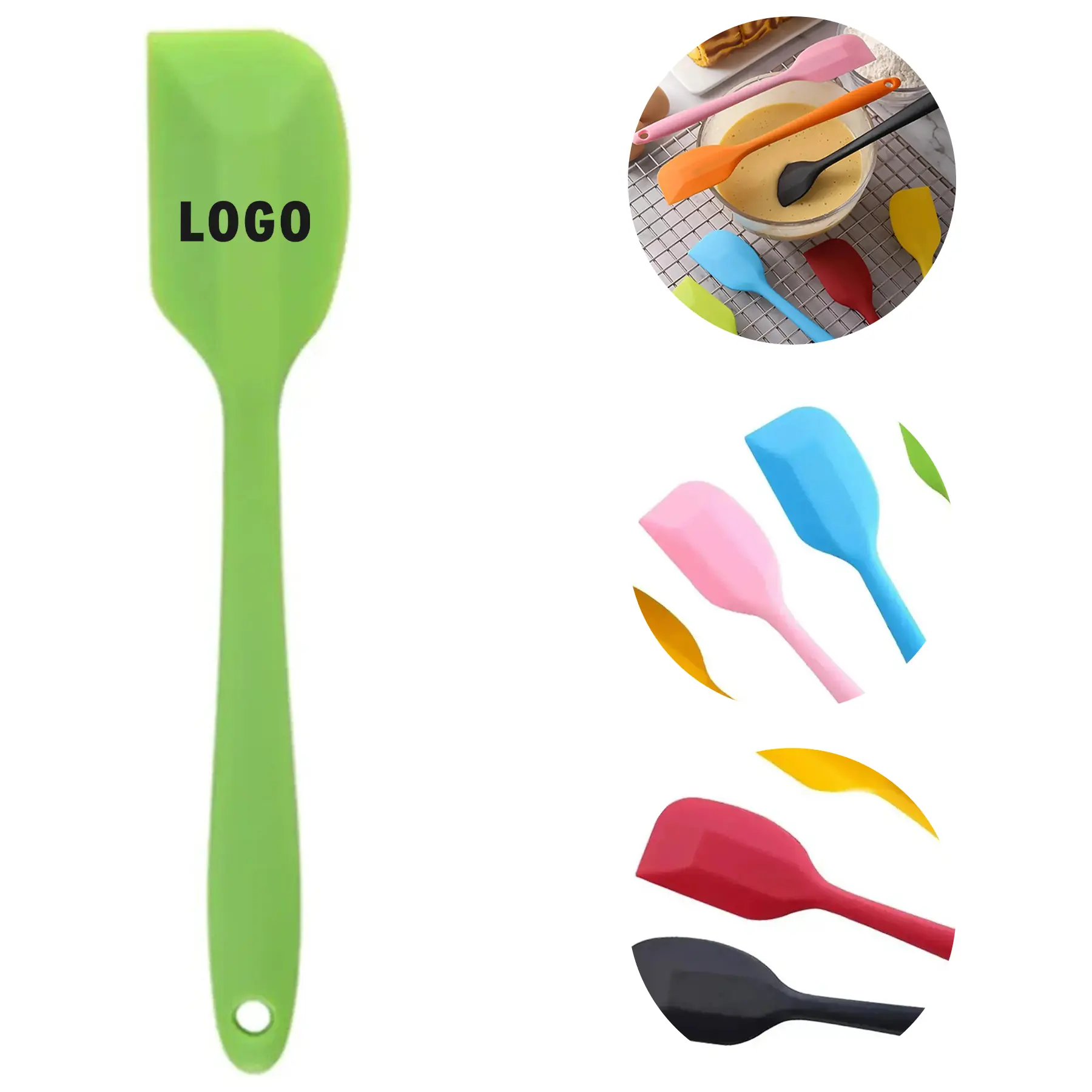 Custom Silicone Spatula Set Vibrant Heat Resistant Kitchen Tool 2