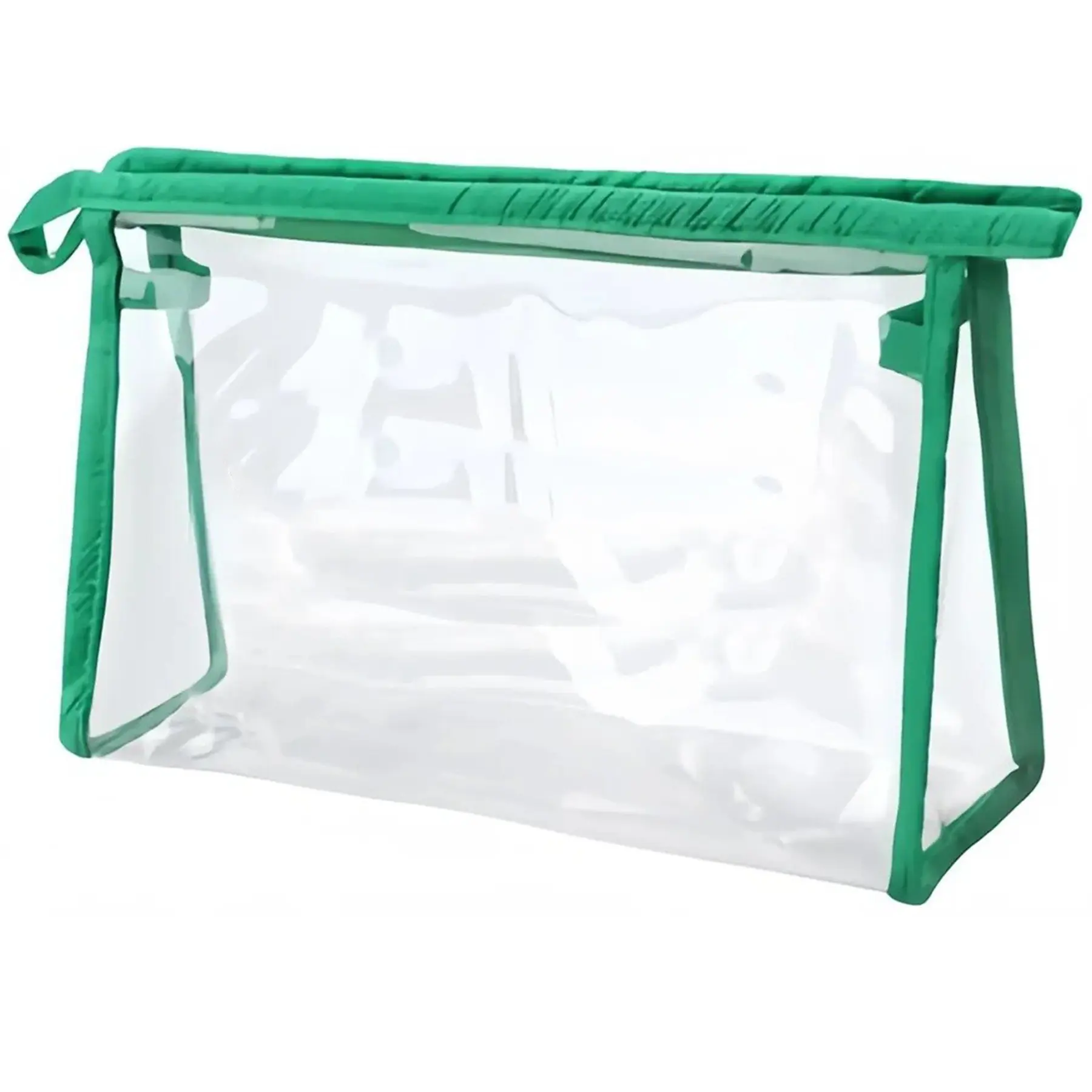 Clear PVC Cosmetics Pouch Color Trim Zipper