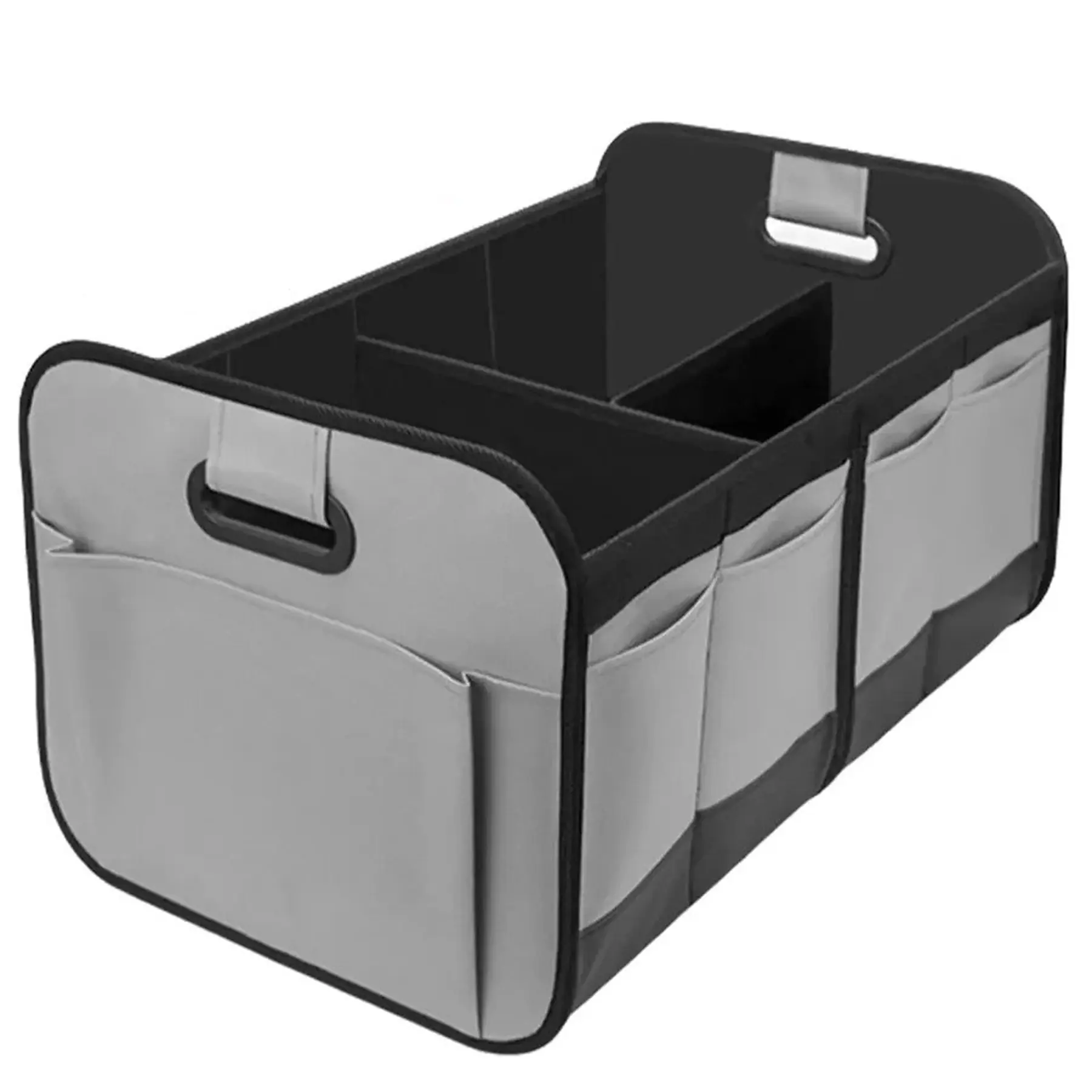 Heavy Duty Collapsible Car Trunk Organizer with Multiple Compartments and Pockets
