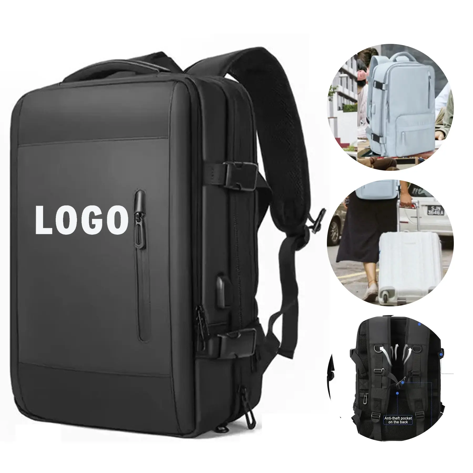 Spacious USB Business Travel Backpack 55L Large Capacity 2