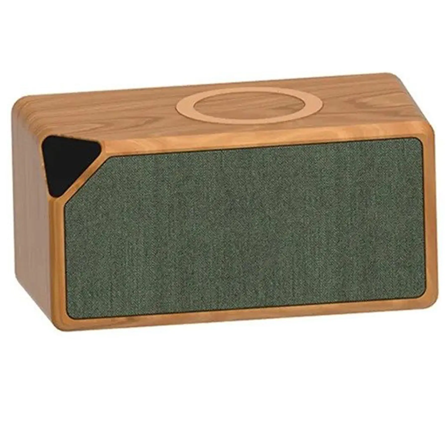 Modern Wood Grain Wireless Charger Bluetooth Speaker