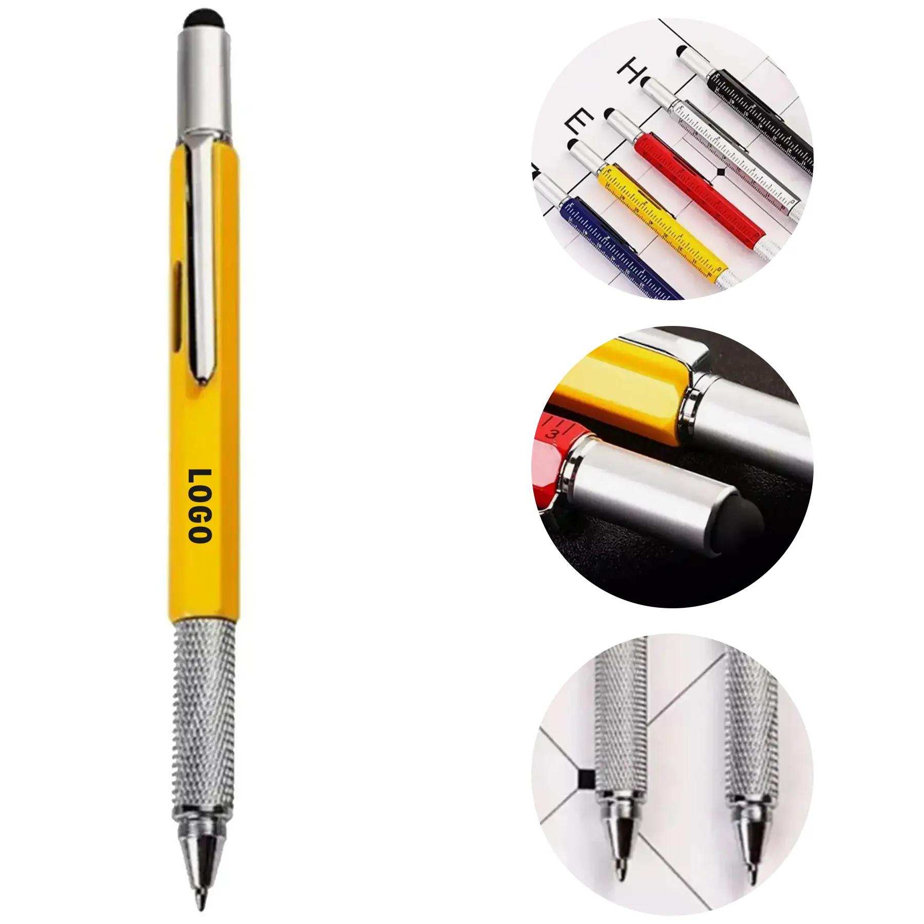 Multifunctional Executive Pen Stylus Ruler Level Screwdriver 2