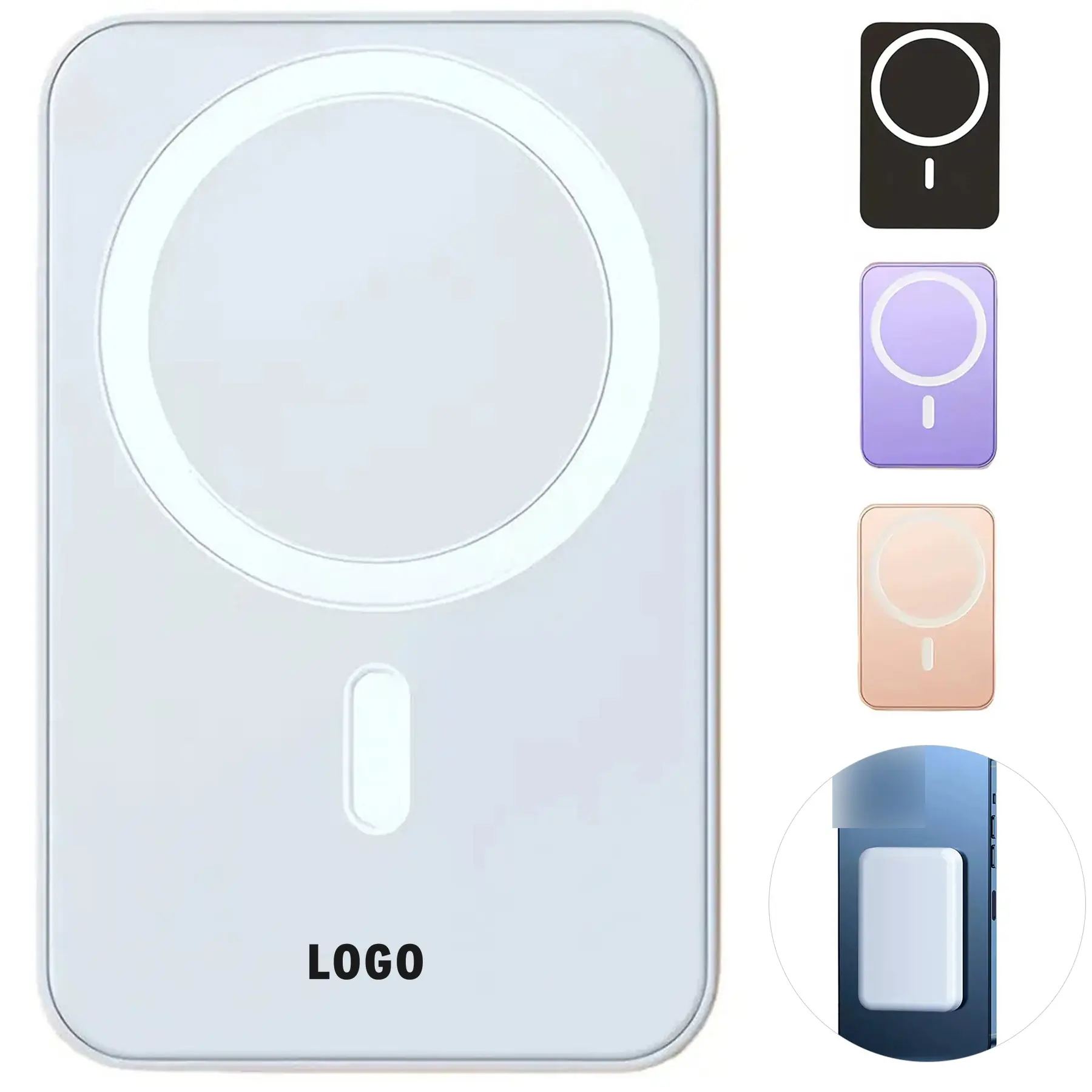 Slim Magnetic Power Bank 5000mAh Wireless Phone Charger 2