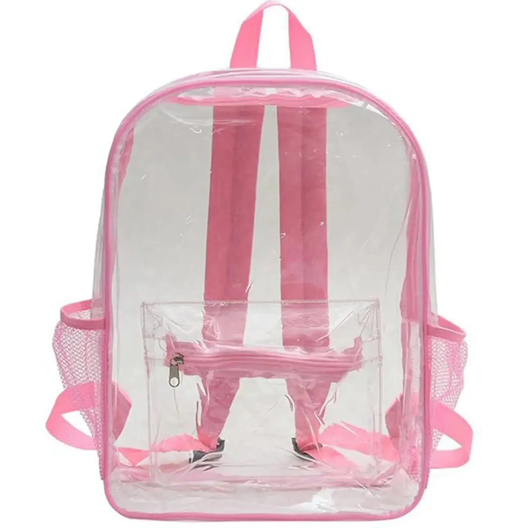 Heavy Duty Transparent Backpack for Women Girls School Waterproof PVC Bookbag