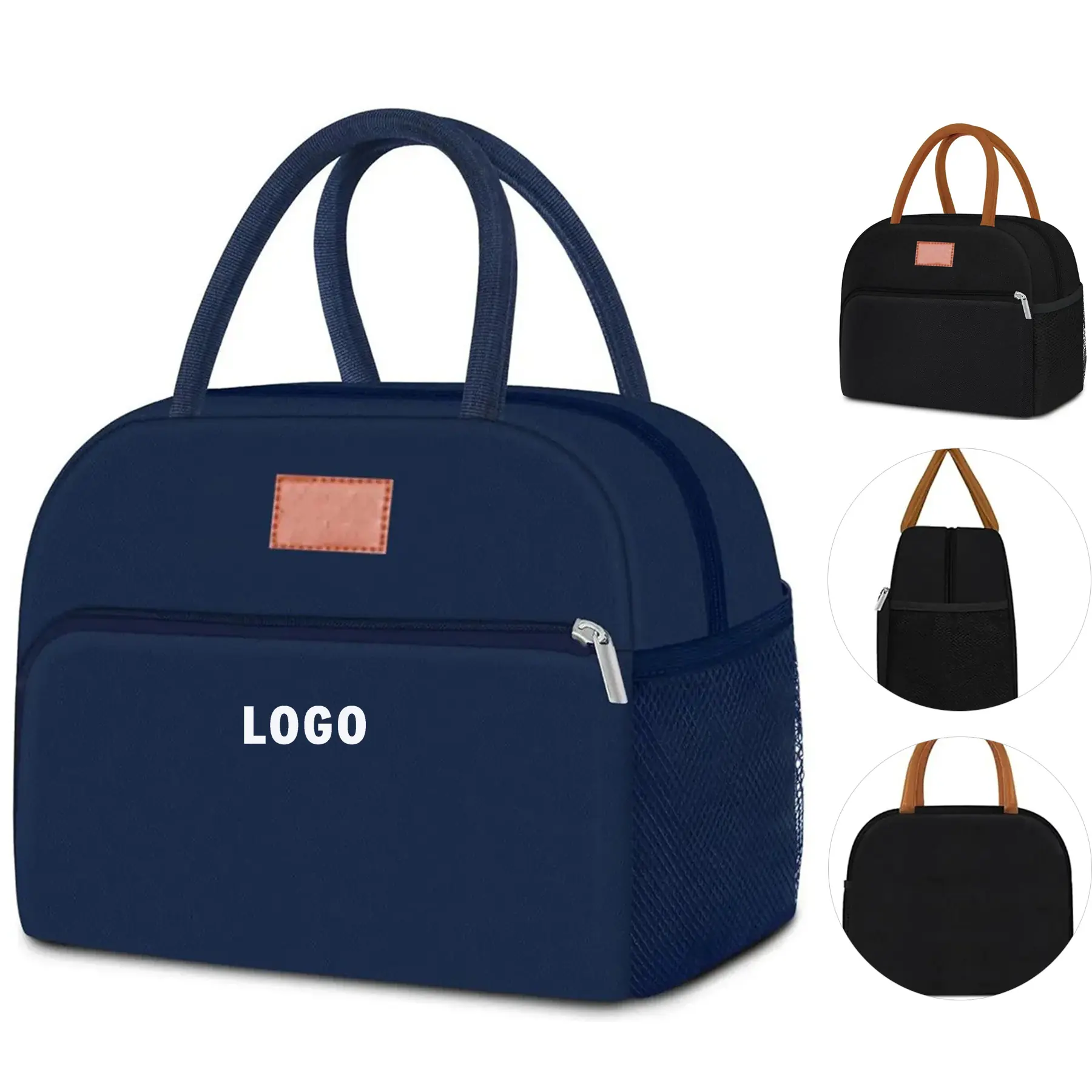 Versatile Insulated Lunch Tote Front Pocket Side Mesh 2