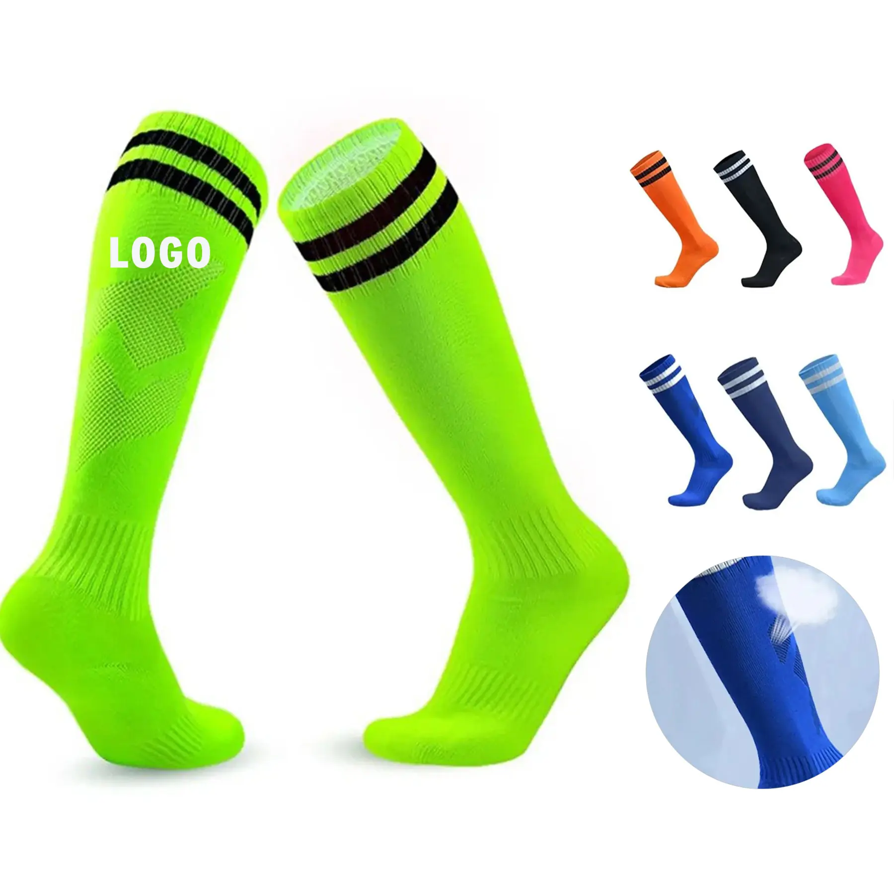 Custom Grip Performance Knee High Socks for Soccer Football 2