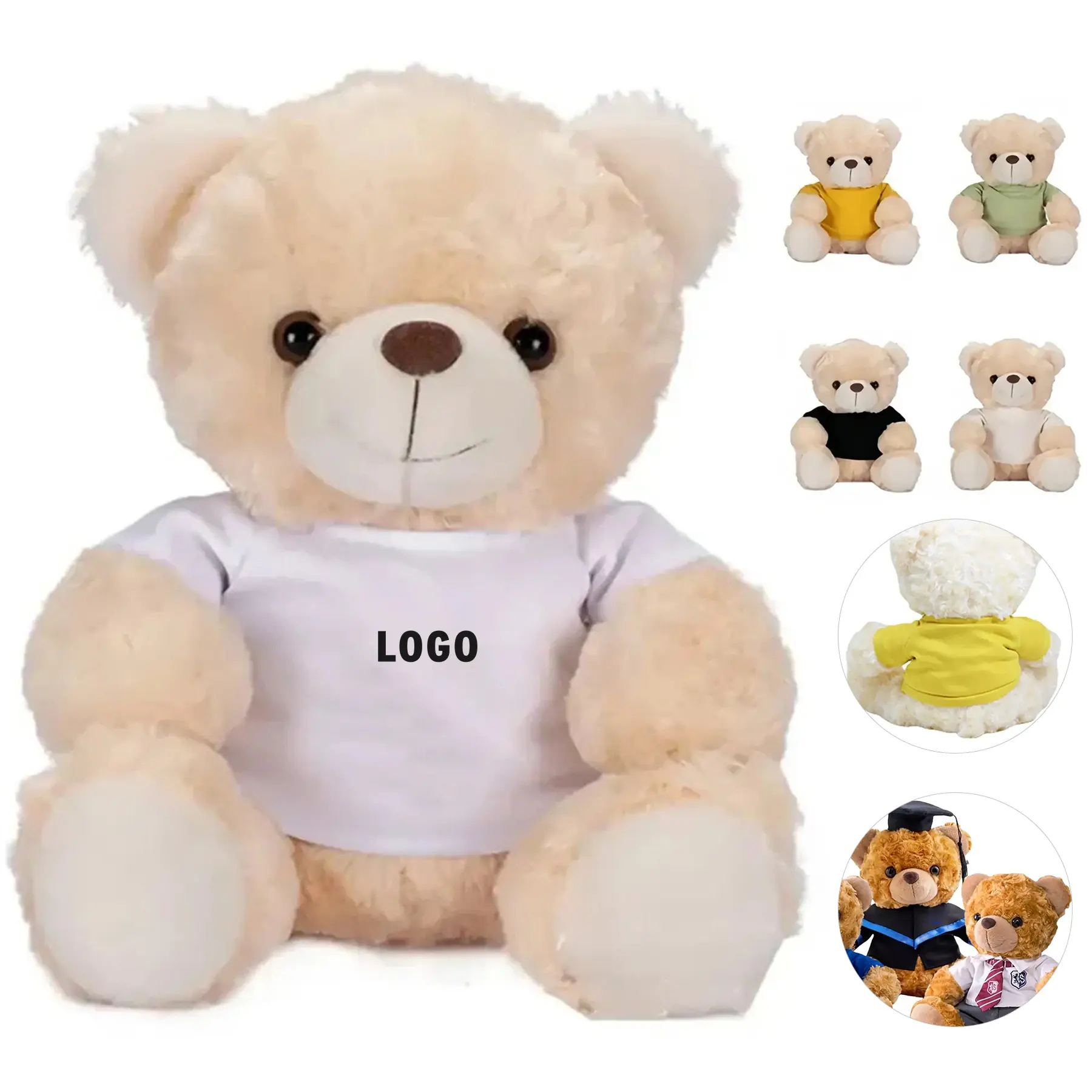 Custom Logo Graduation Bear Plush Soft Hugging Toy 2