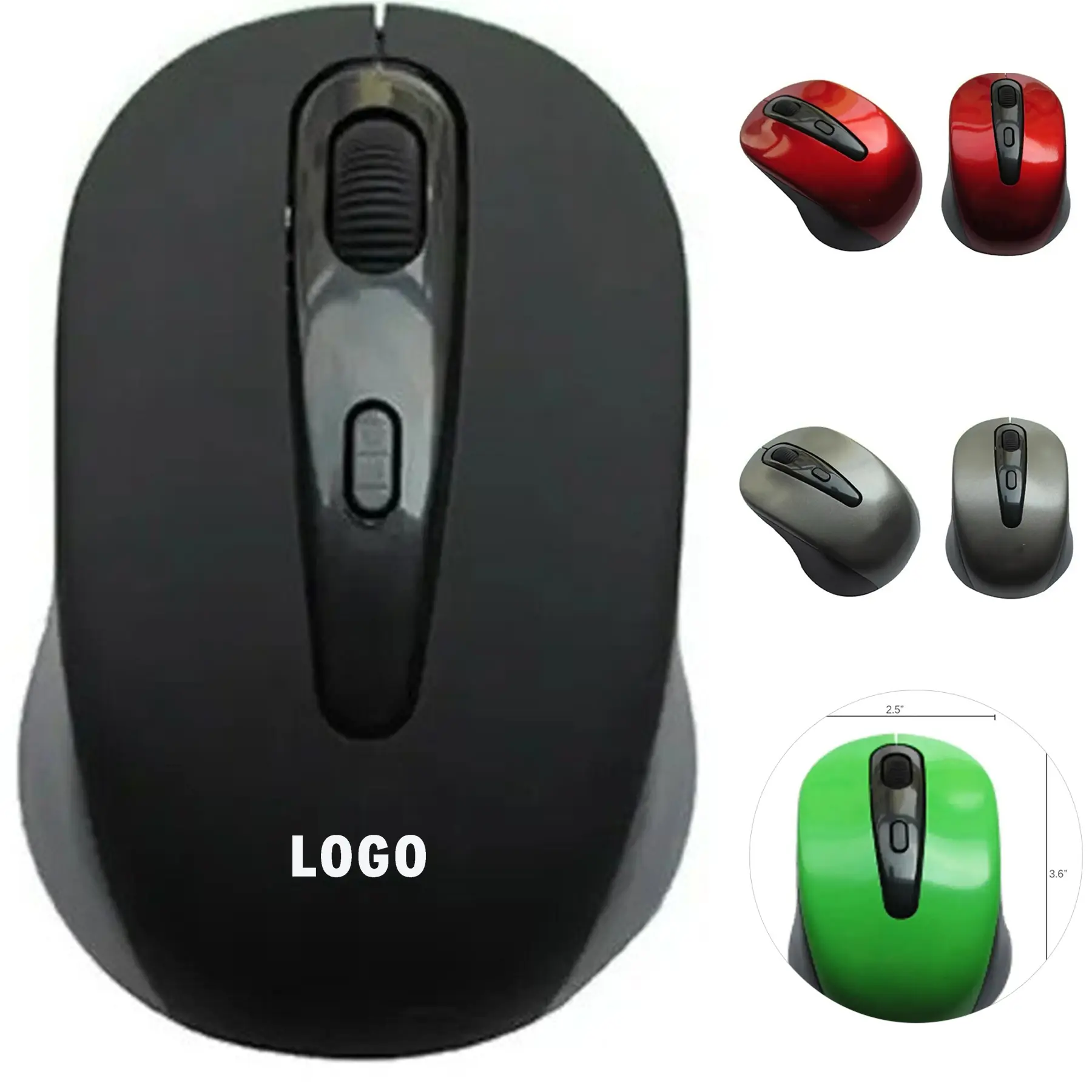 Wireless Mouse Ergonomic Compact Portable Office Home Travel Gaming 2