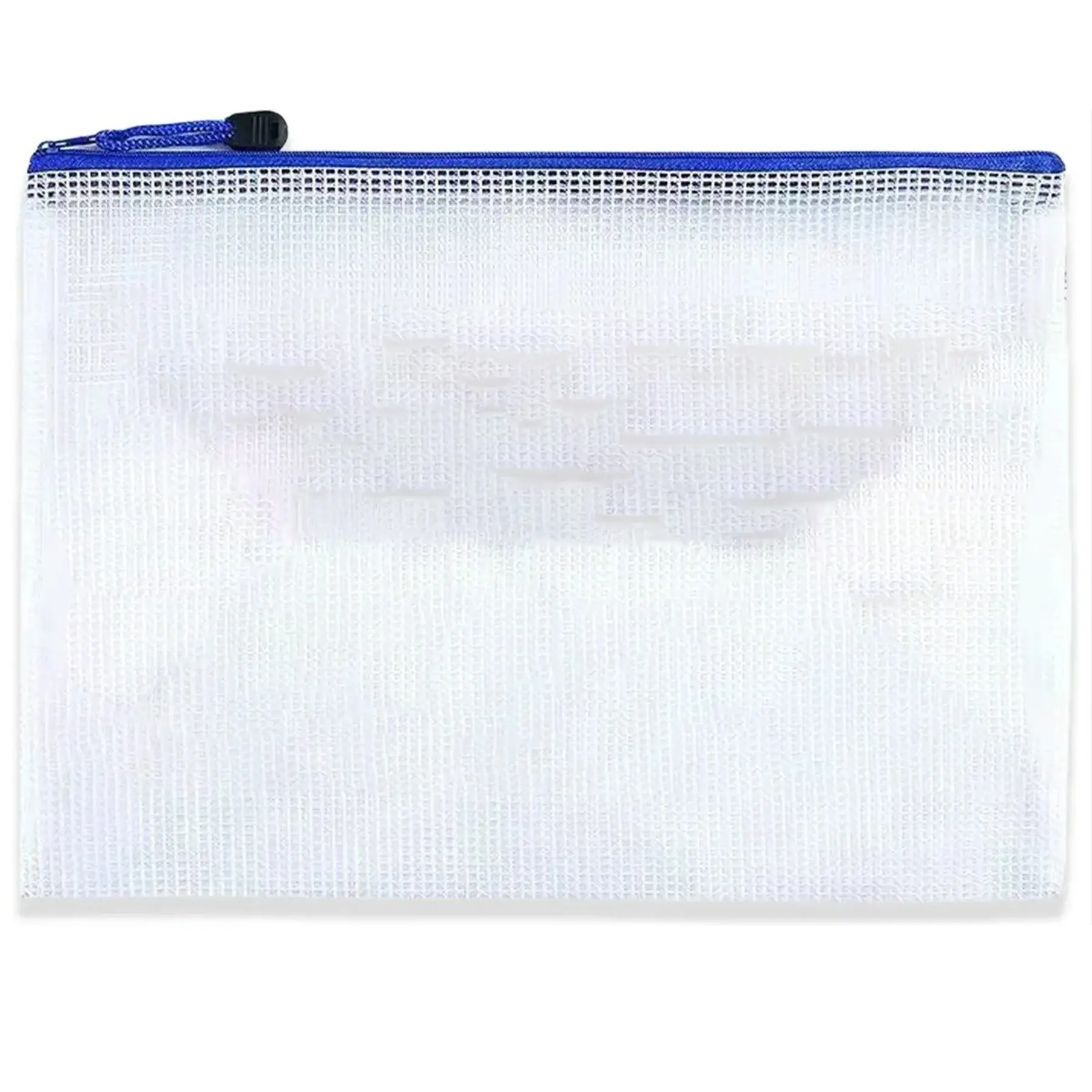 Waterproof Clear Mesh Zippered Pouch Electronics Organizer