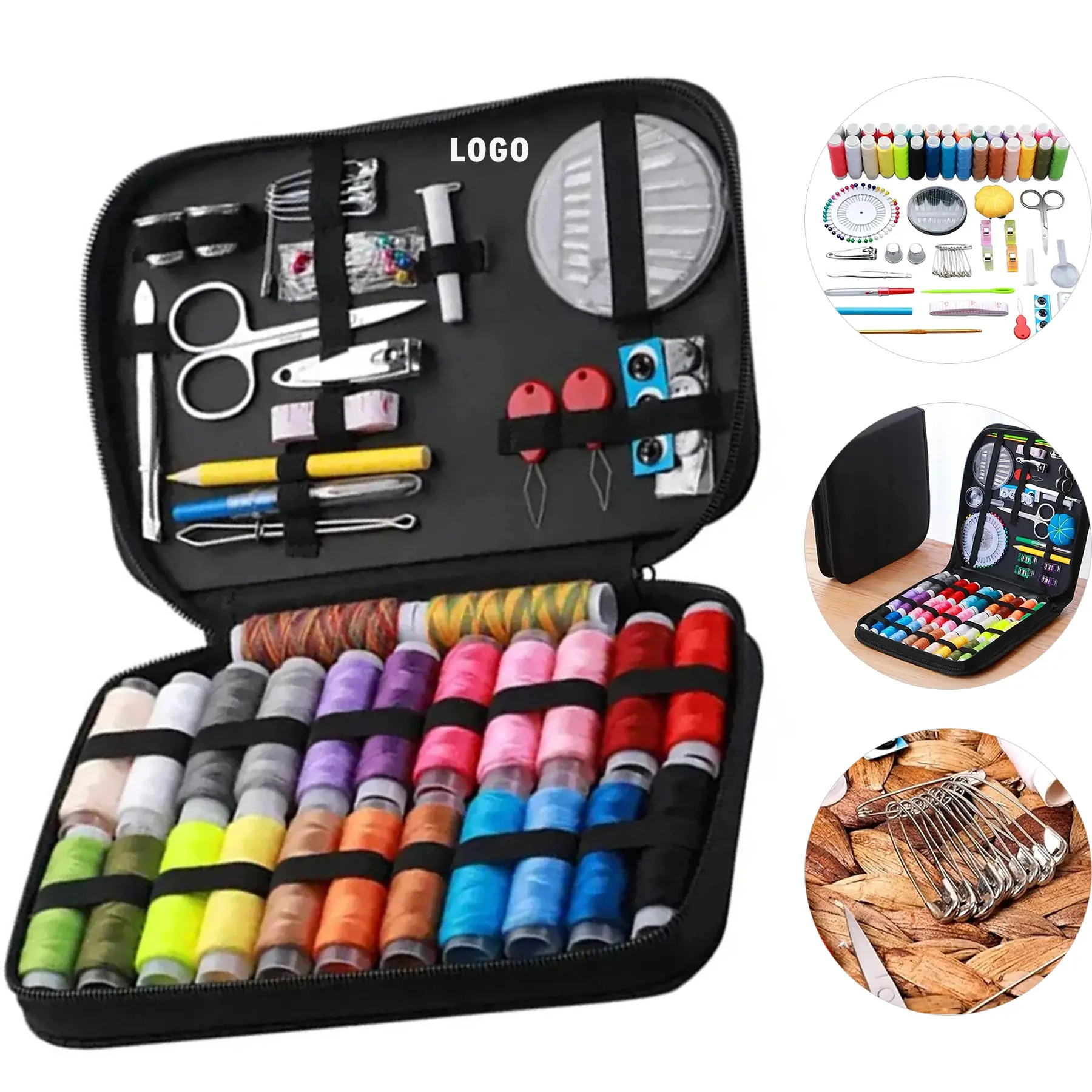 Beginners Sewing Set Needles Thread Organizer Case 2