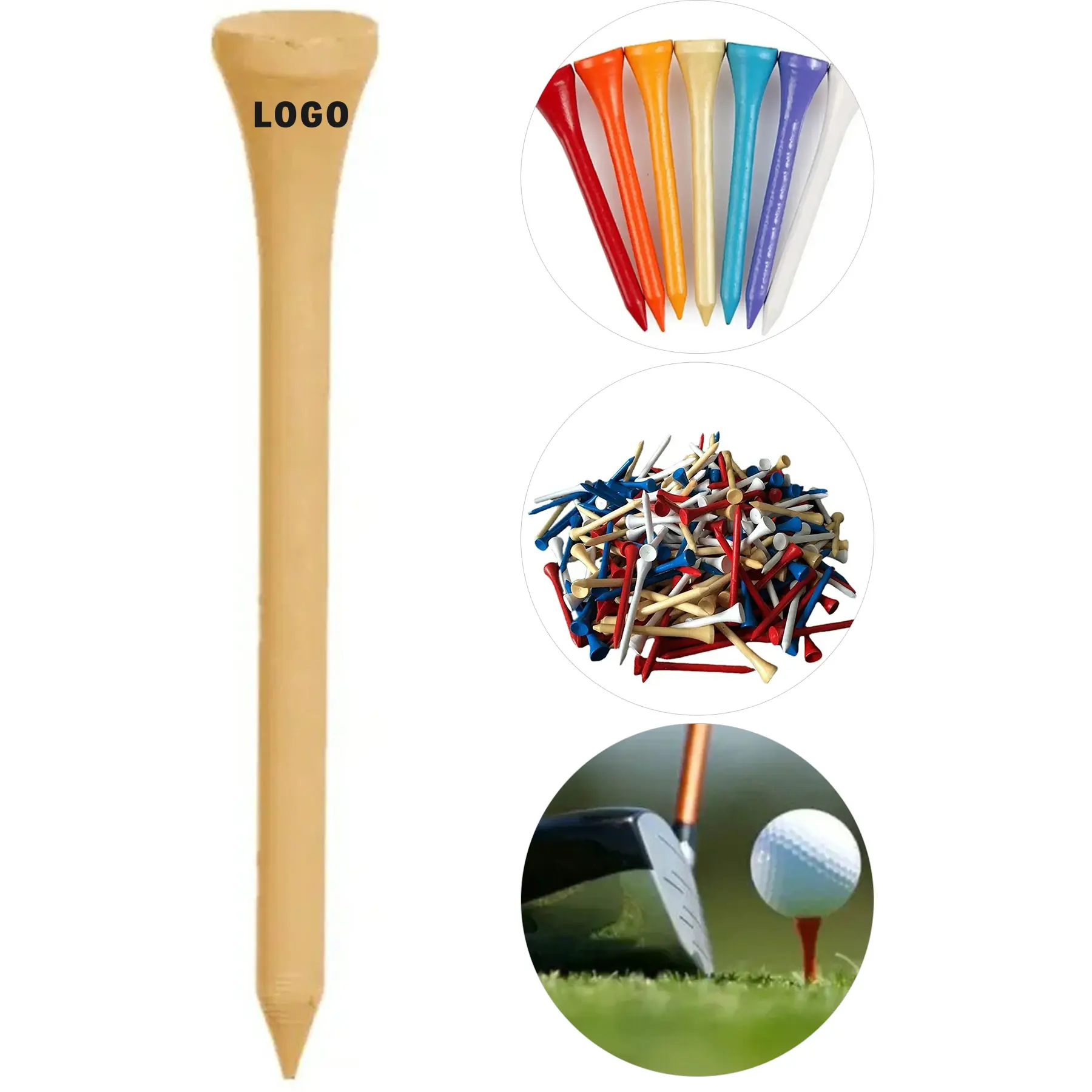 Promotional Bamboo Golf Tees for Corporate Events - Custom Logo 2