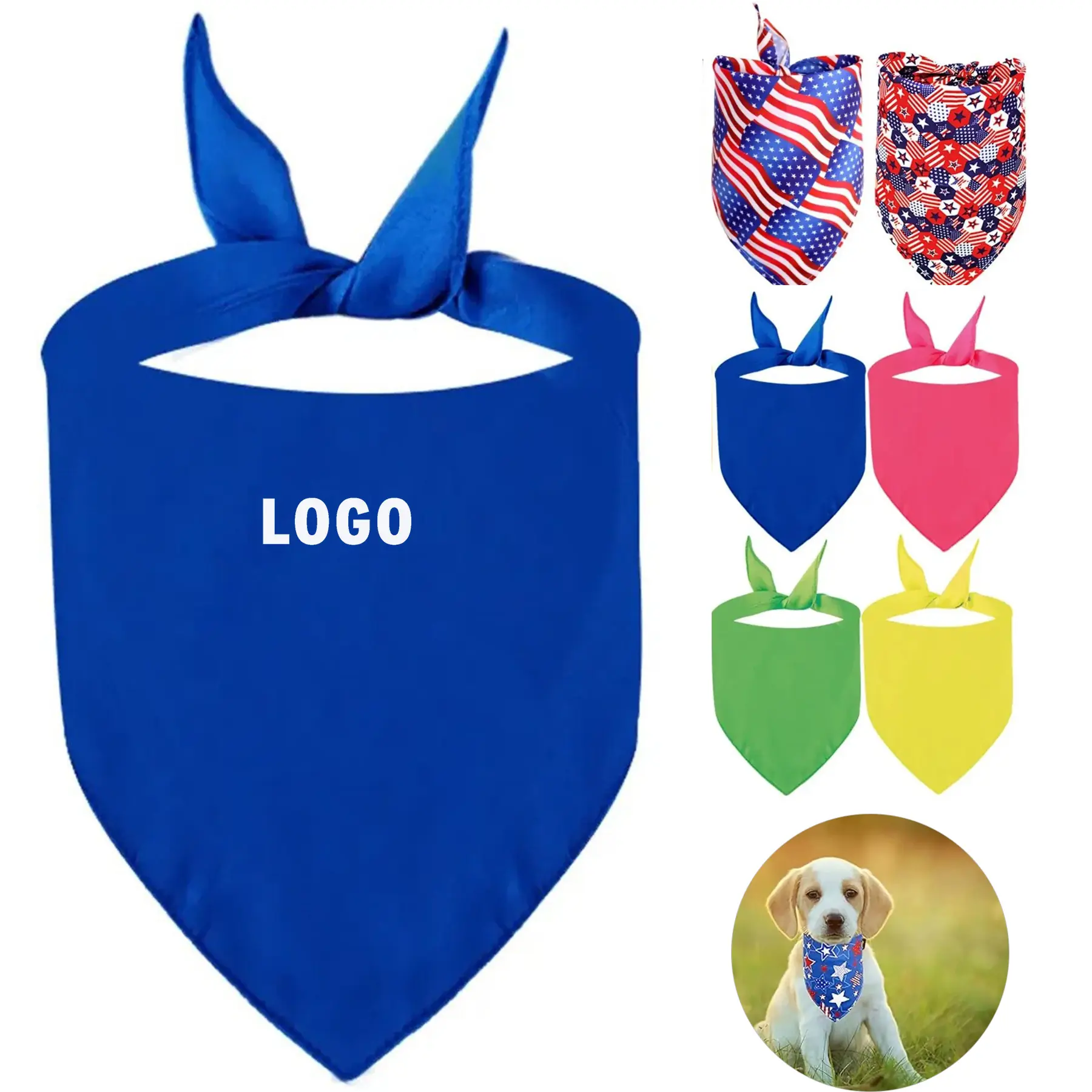 Festive Holiday Pet Bandana Triangle Scarf for Dogs Cats Adjustable Comfortable 2