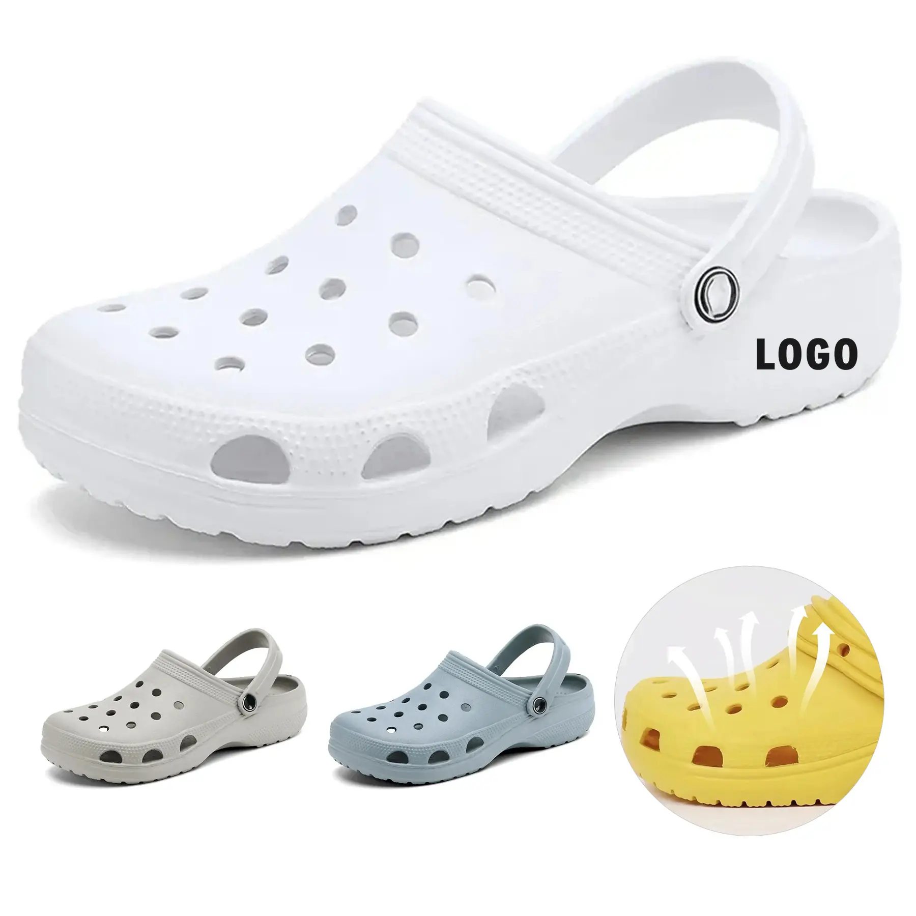 Unisex Lightweight Water-Resistant Pool Slippers with Non-Slip Tread 2