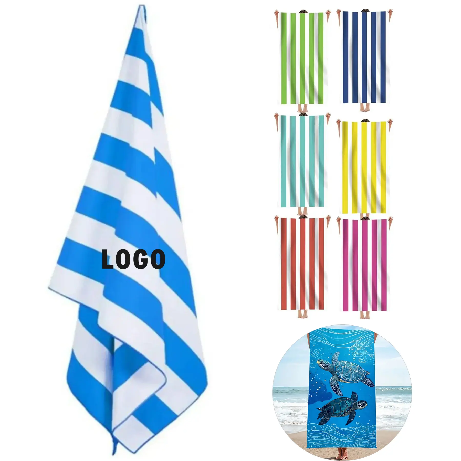 Quick Dry Microfiber Beach Towel, Sand Free & Ultra Absorbent for Travel 2