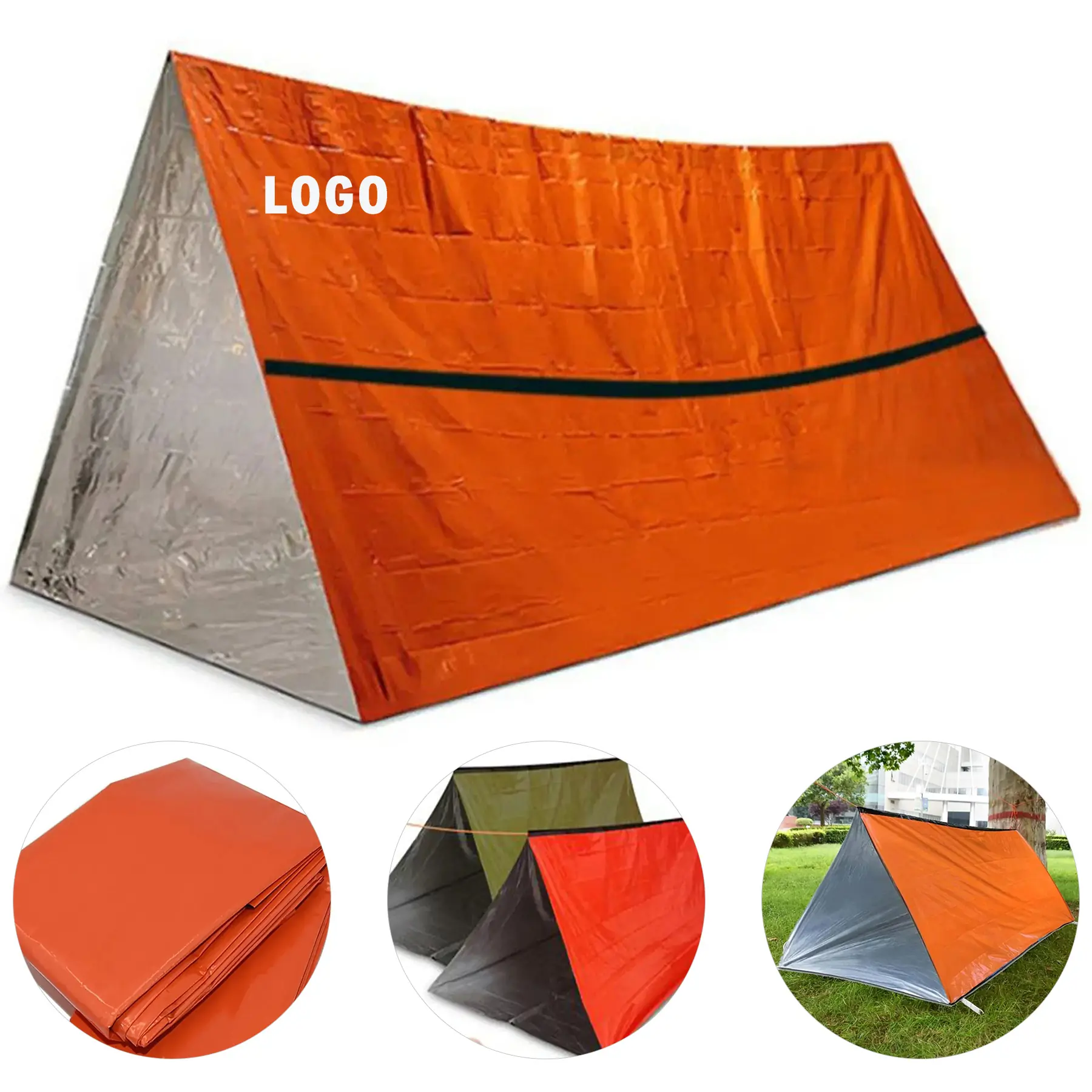 Emergency Mylar Reflective Survival Shelter Tent Waterproof Outdoor 2