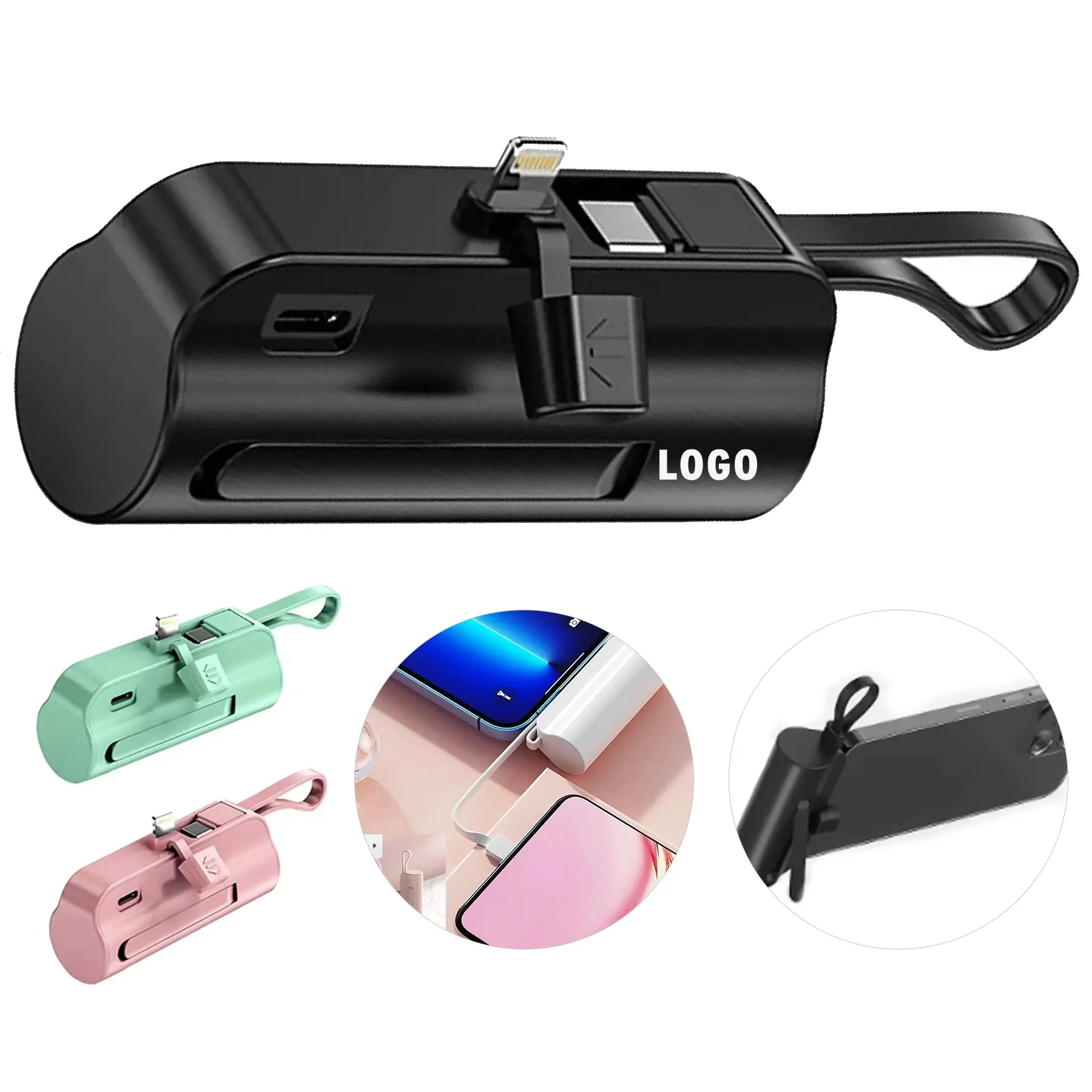 Portable Phone Charger 5000mAh with Built-in Stand for On-the-Go Power 2
