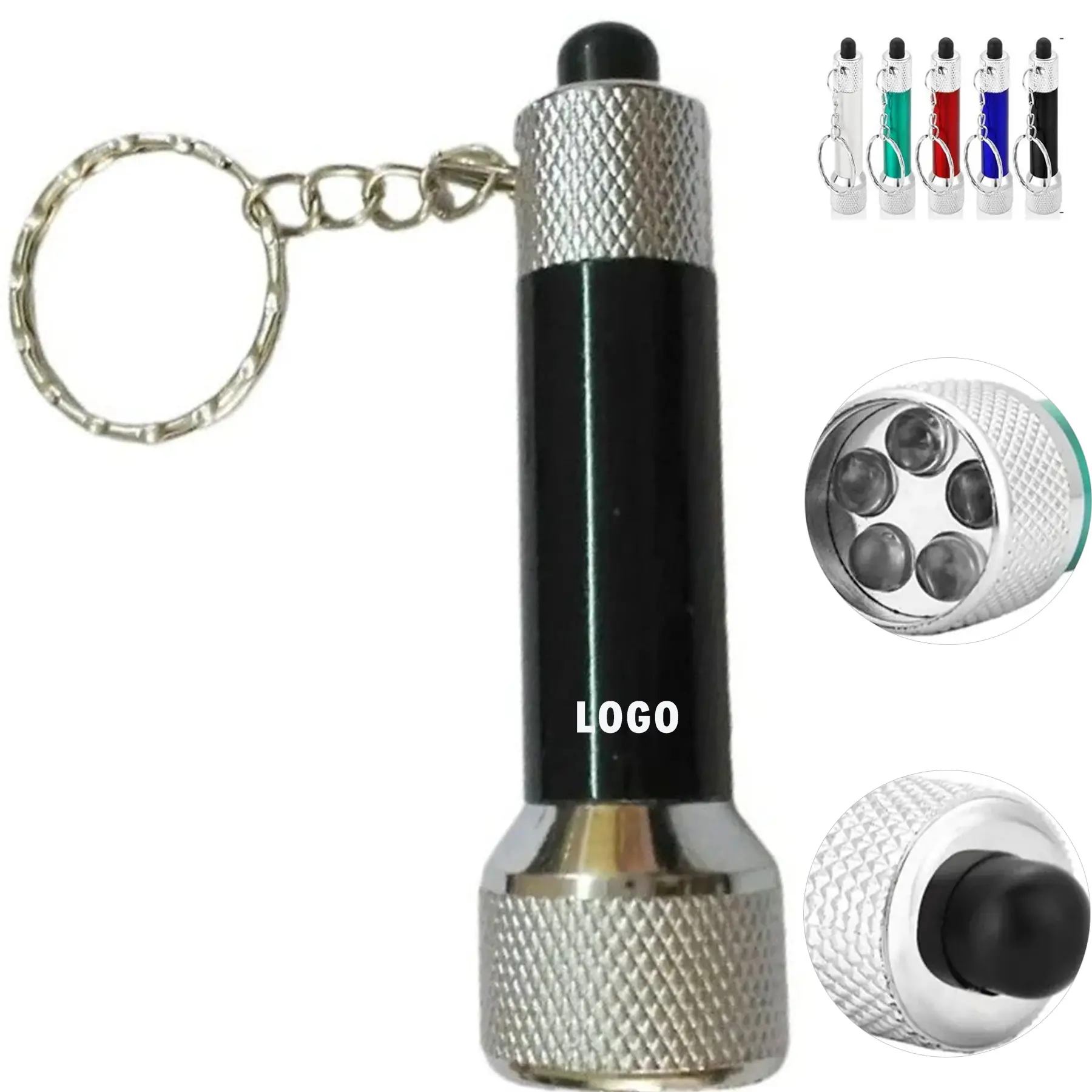 Compact LED Keychain Flashlight for Everyday Carry - Bright Mini Light with Custom Logo 2