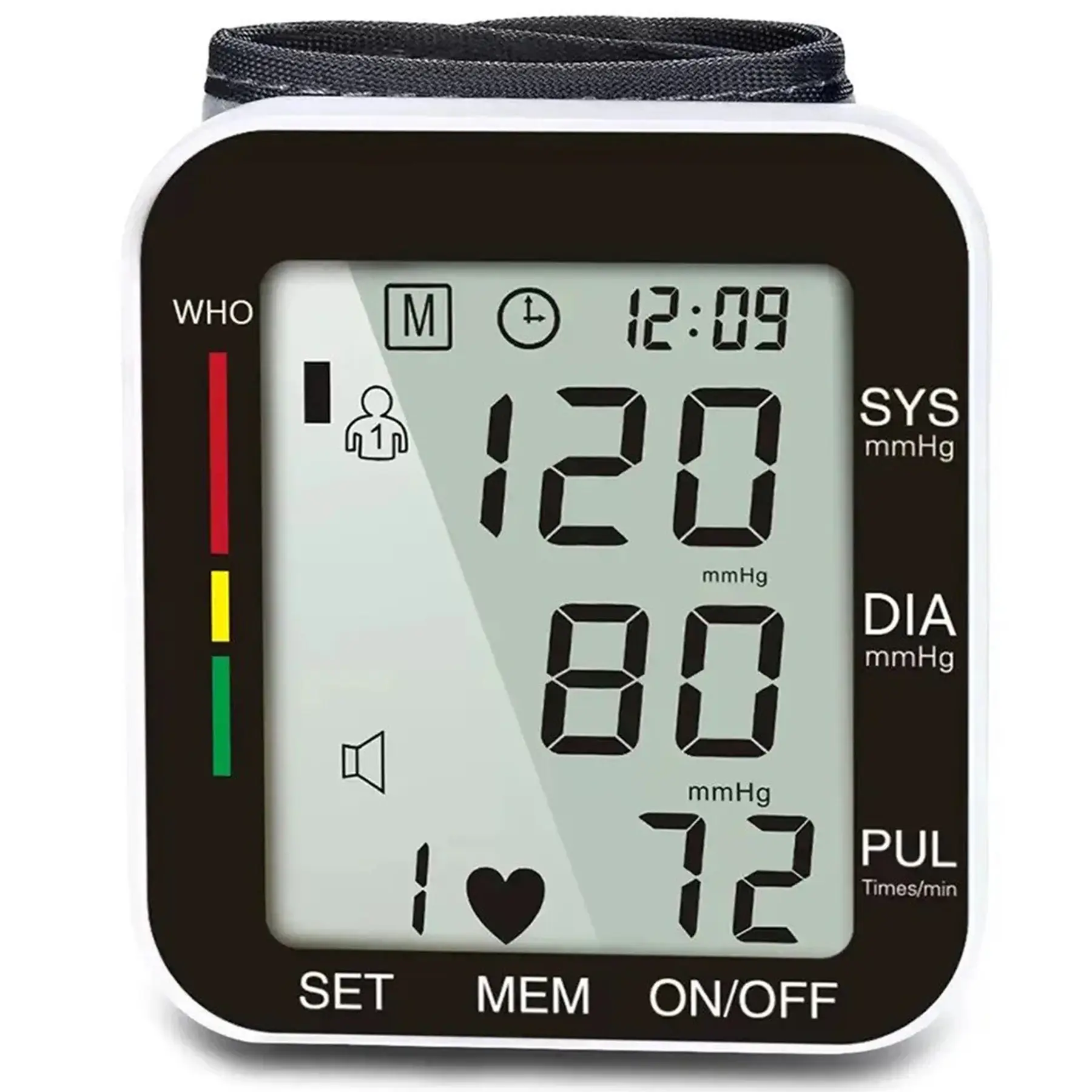 Portable Wrist Blood Pressure Monitor Digital Display