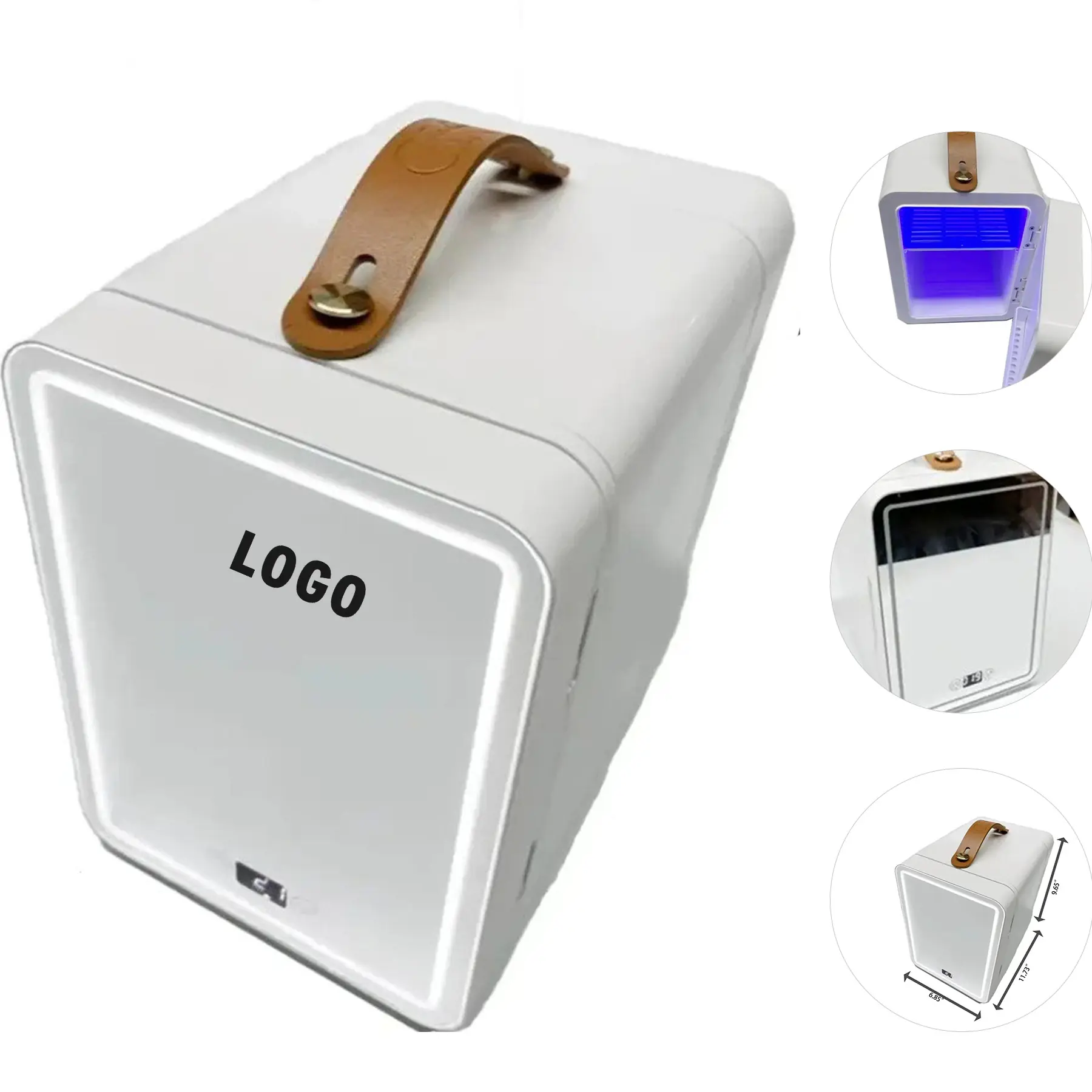 Compact LED Mirror Beauty Fridge 4 Liter 2