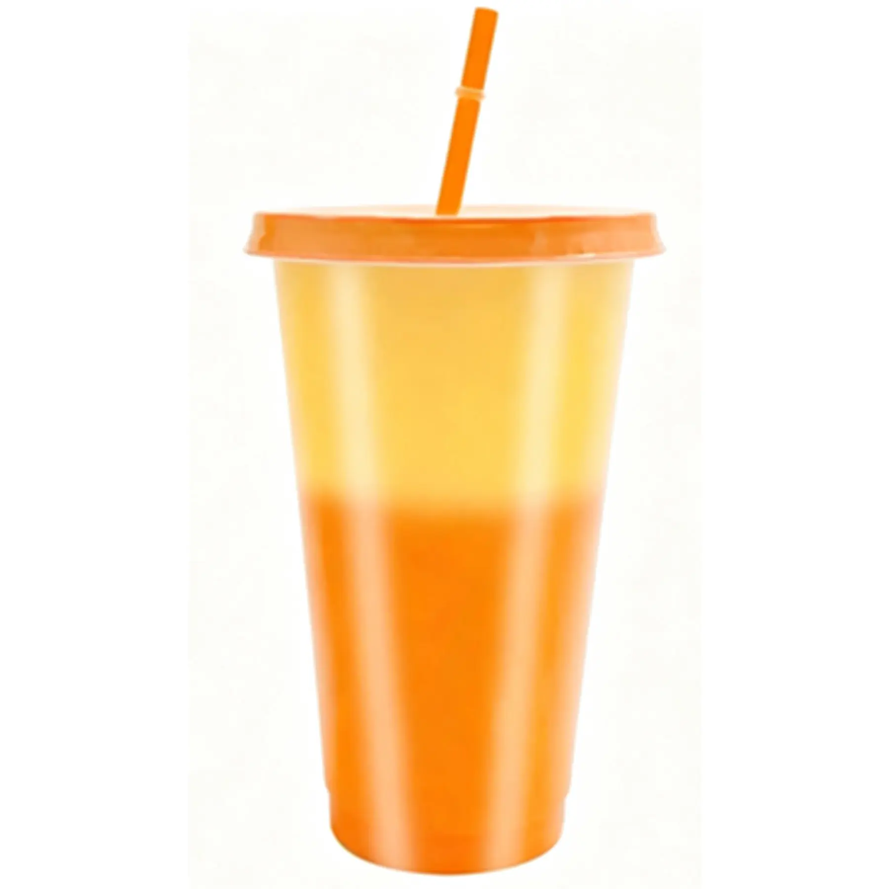 Magic Color Changing Cold Cup Set Leak Proof Straws Reusable