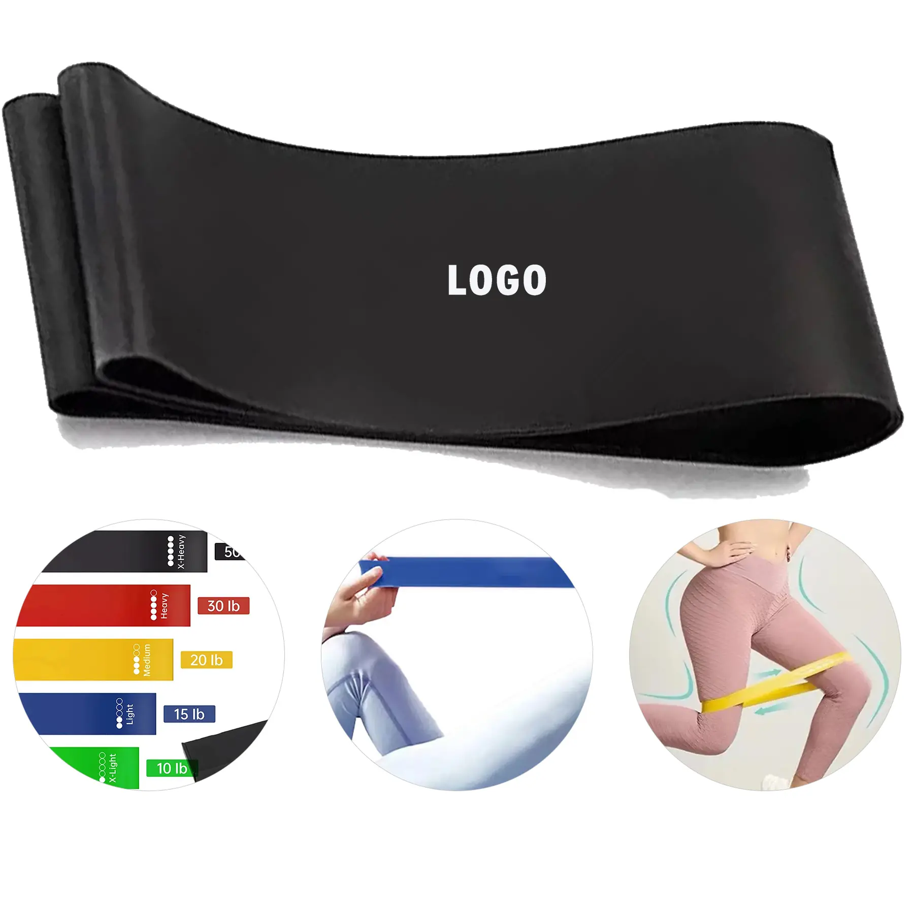 Eco Friendly Resistance Loop Bands Set for Yoga Pilates Exercise 2