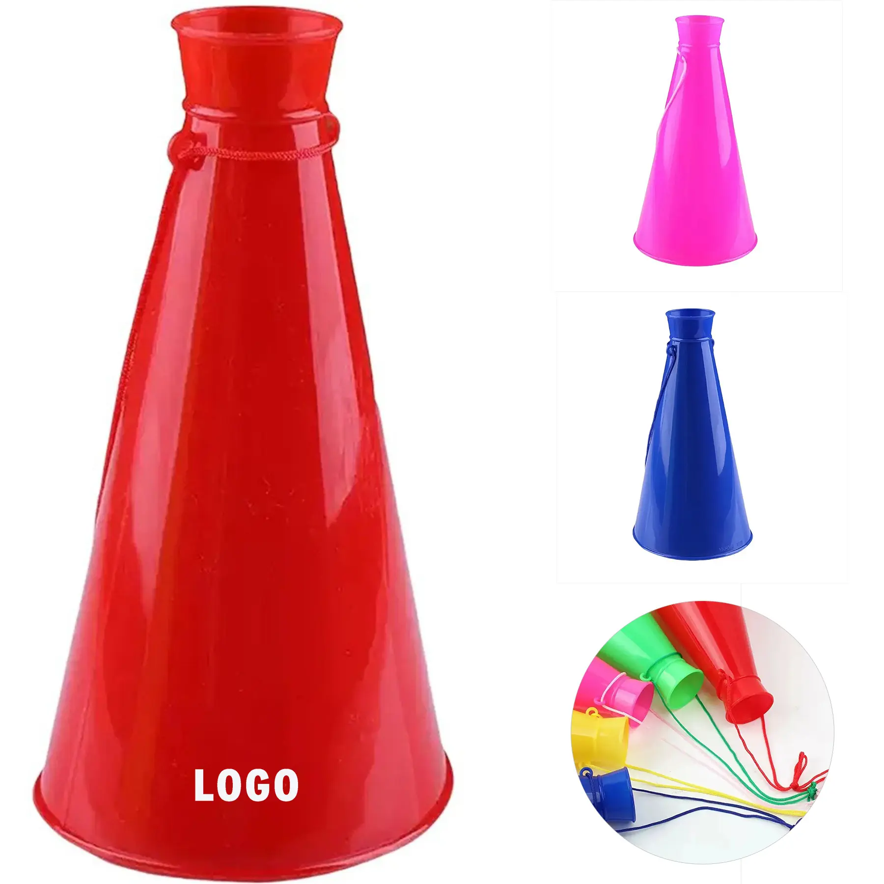 Plastic Cheerleading Megaphone Adjustable Strap Sound Amplifier 2