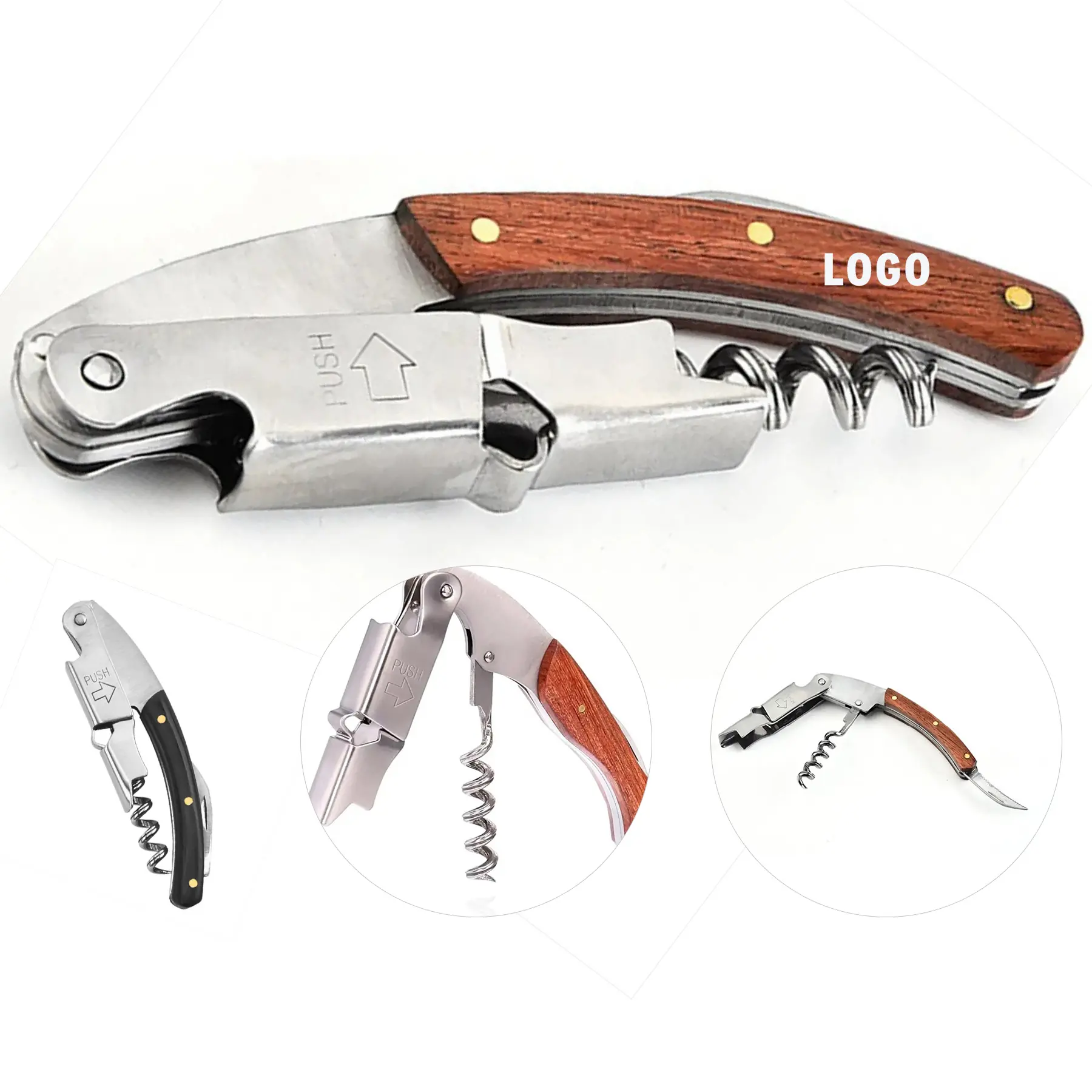 Sommelier Wine Key Opener Leather Pouch Set 2