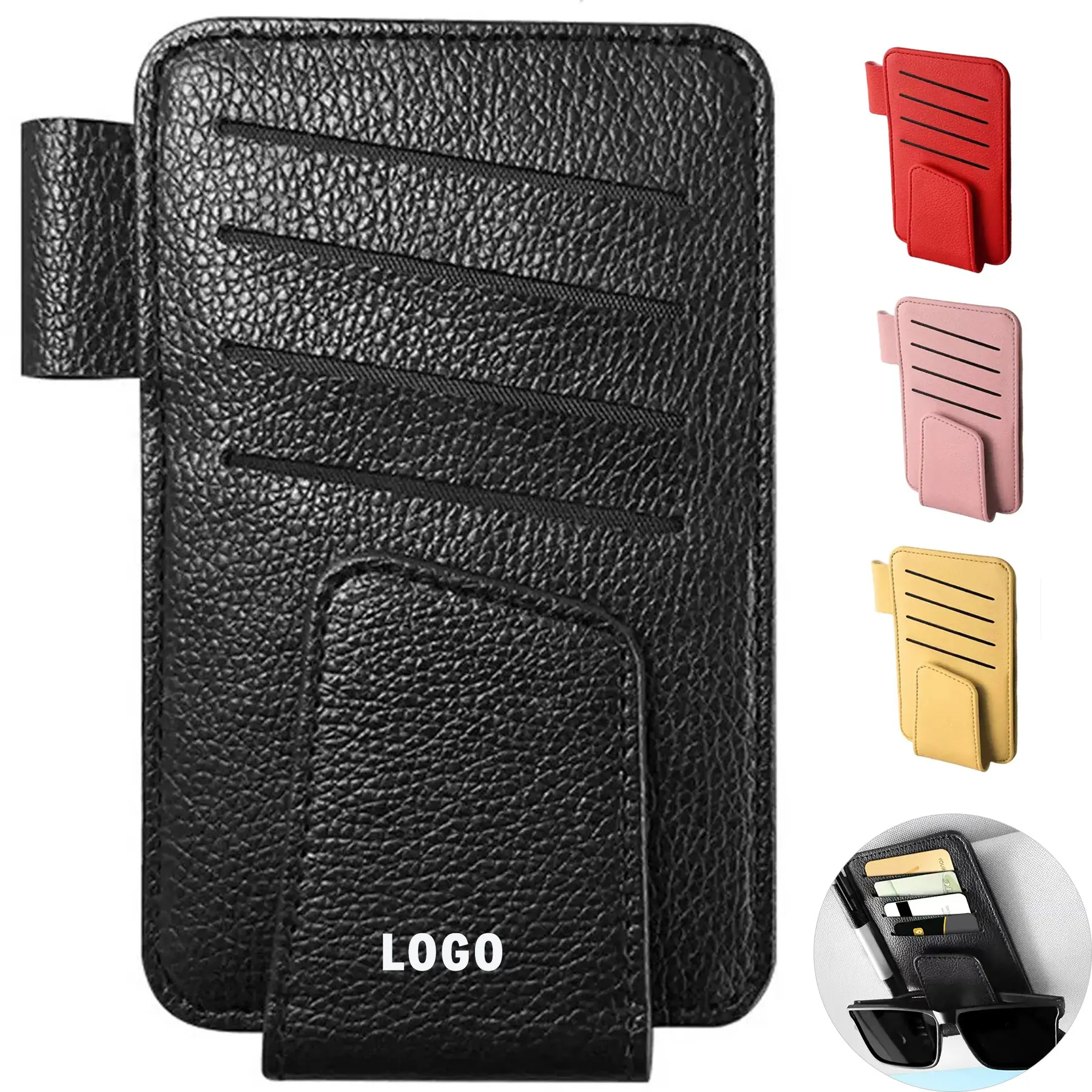 Car Visor Organizer Sunglasses Credit Cards Pen 2