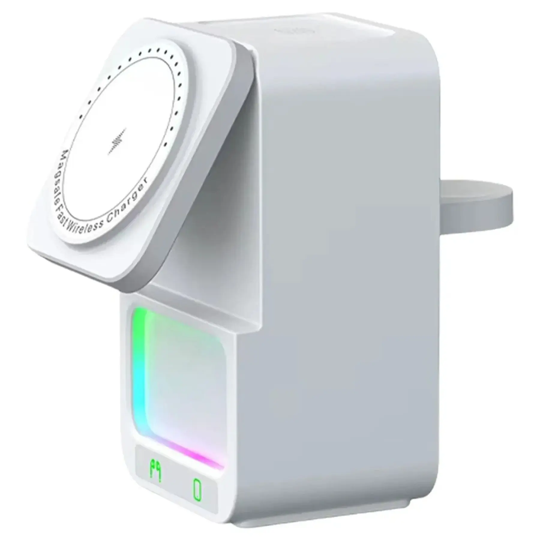 Five Function Wireless Charging Station Bluetooth Speaker Phone Stand RGB Light