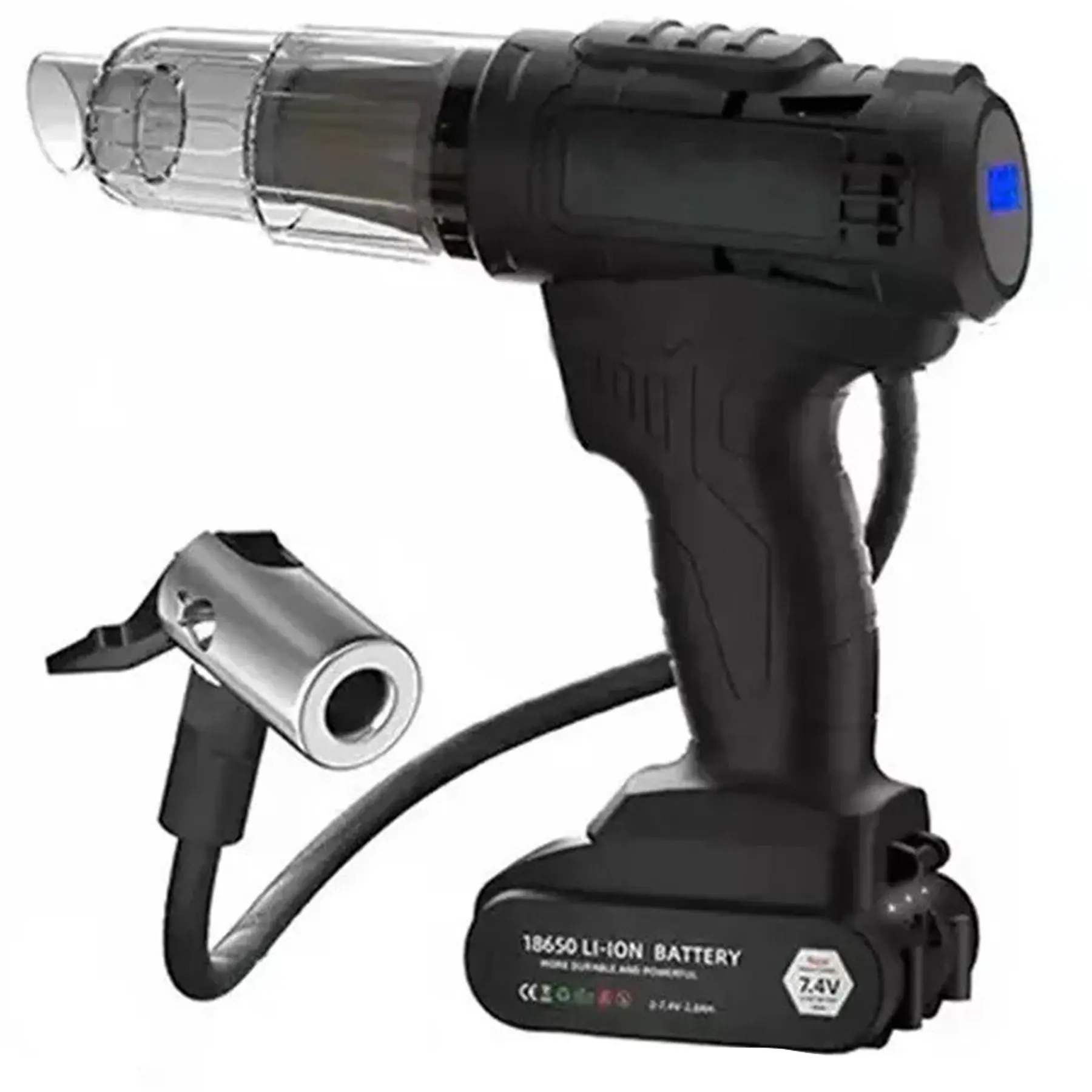 Portable Cordless Handheld Vacuum Air Pump Combo Kit Multiple Nozzles
