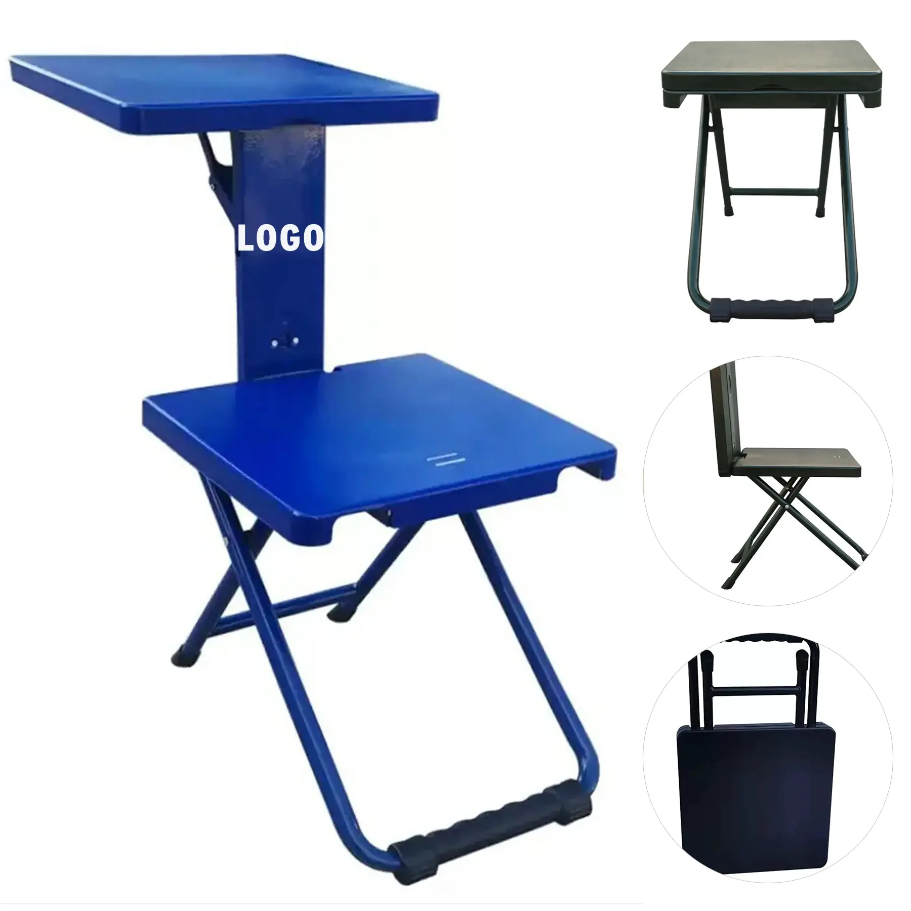 Portable Folding Camping Chair with Integrated Writing Desk for Outdoor Work 2