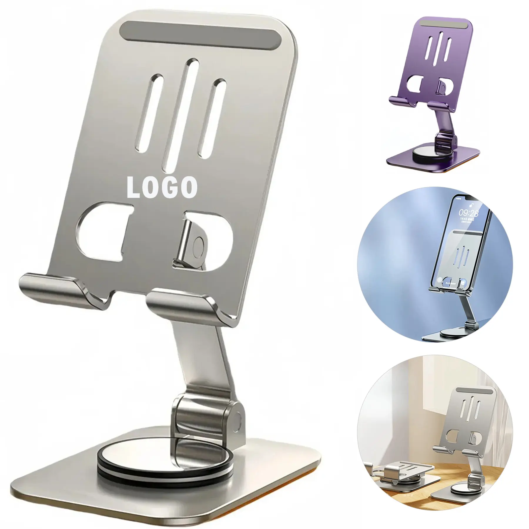 Aluminum Adjustable Height Phone Tablet Stand 2
