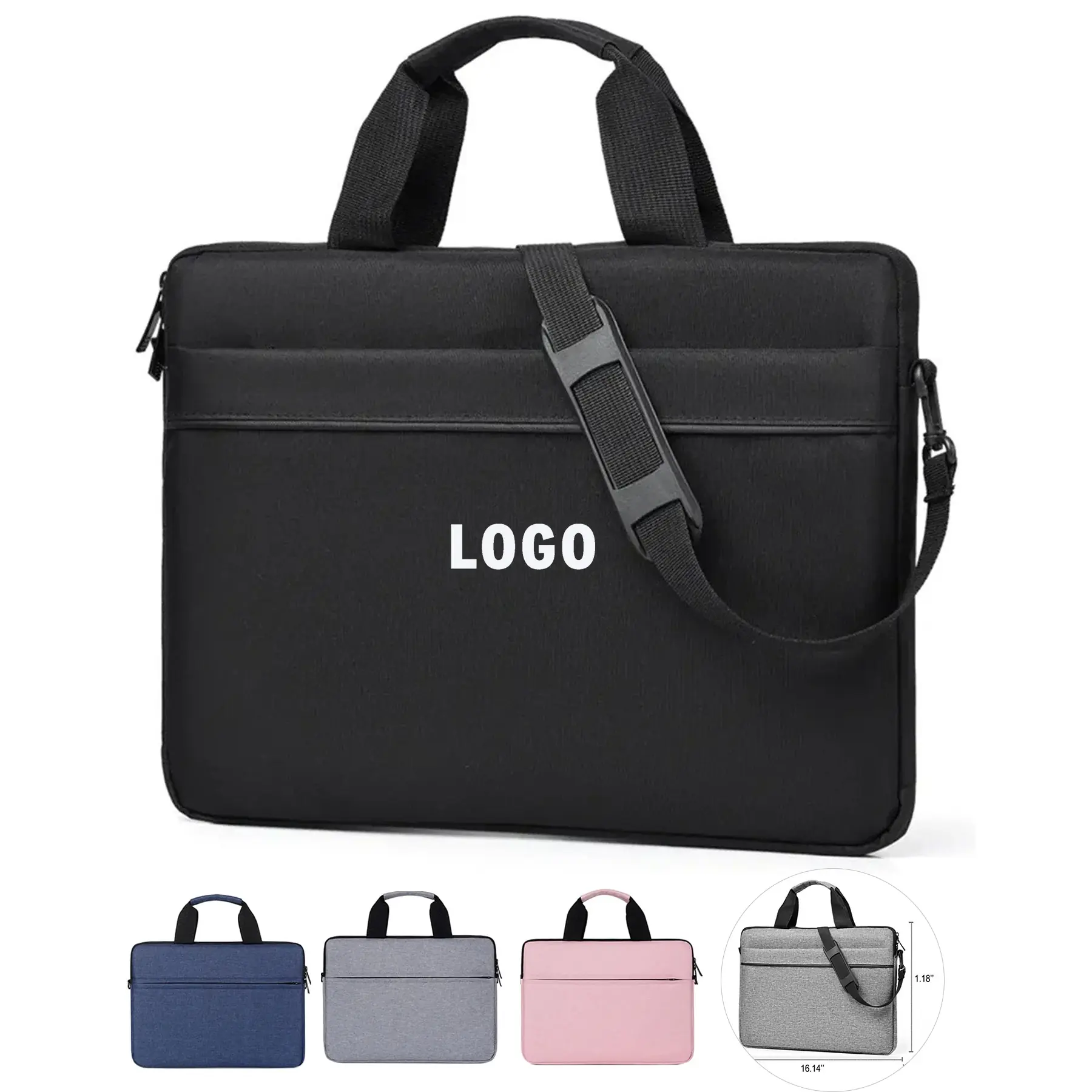 Water Resistant Laptop Messenger Bag Crossbody Shoulder Business Travel 2
