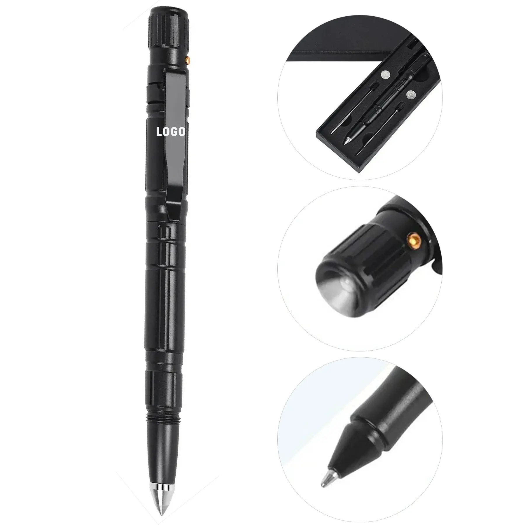 Multifunctional Tactical Pen, 9-Tool EDC Utility Kit with Flashlight Glass Breaker 2