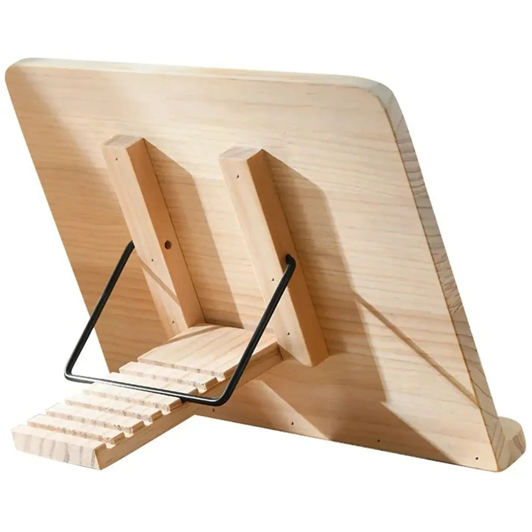Bamboo Foldable Book Stand Adjustable Reading Holder Portable