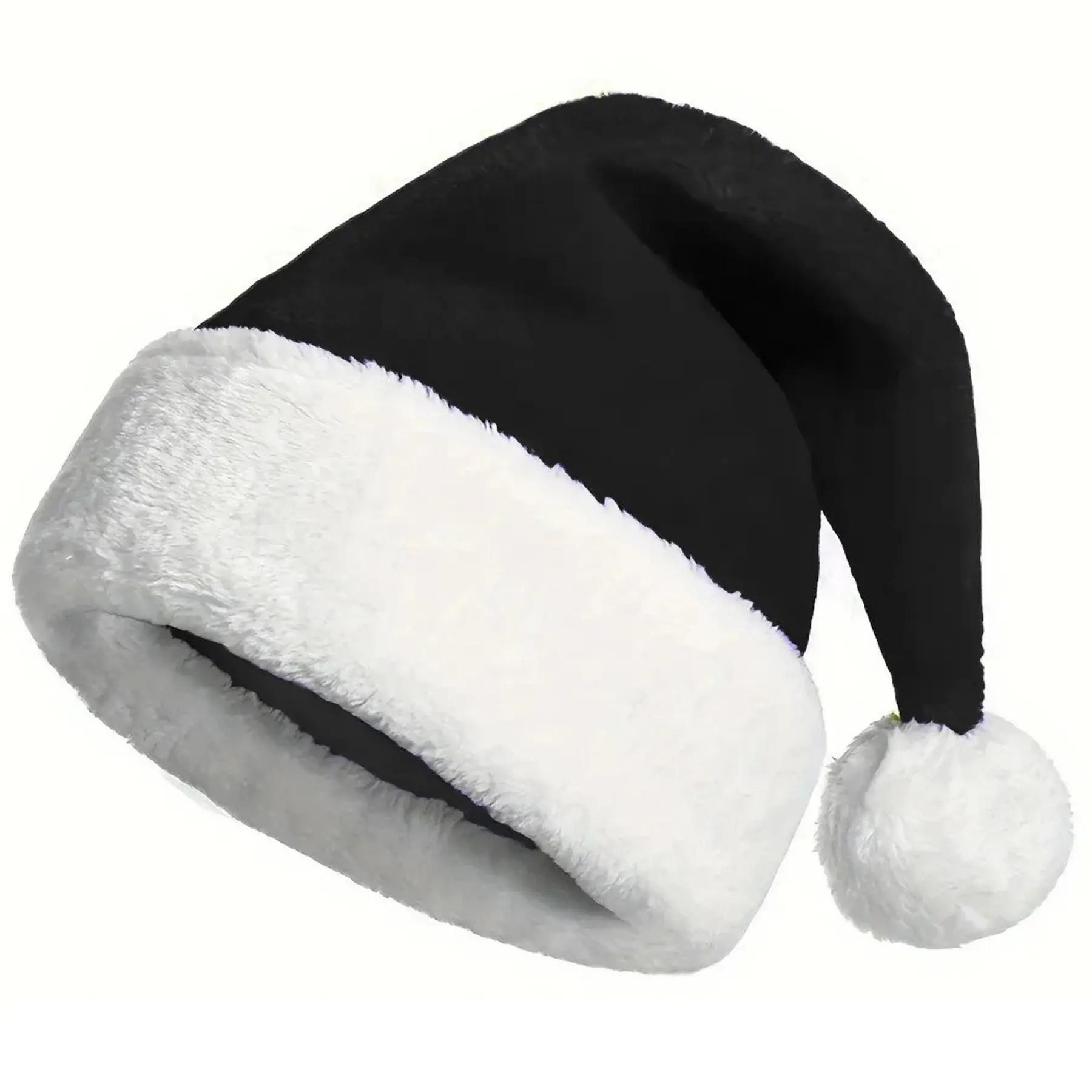Christmas Santa Hat Red Plush Winter Festive Cap
