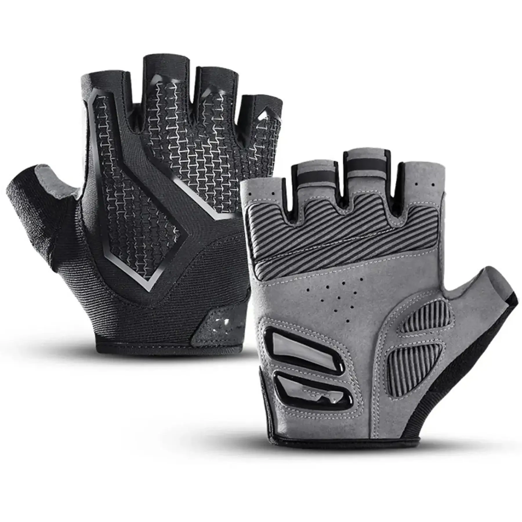 Cycling Gloves Open Fingertips Breathable Padding Protection