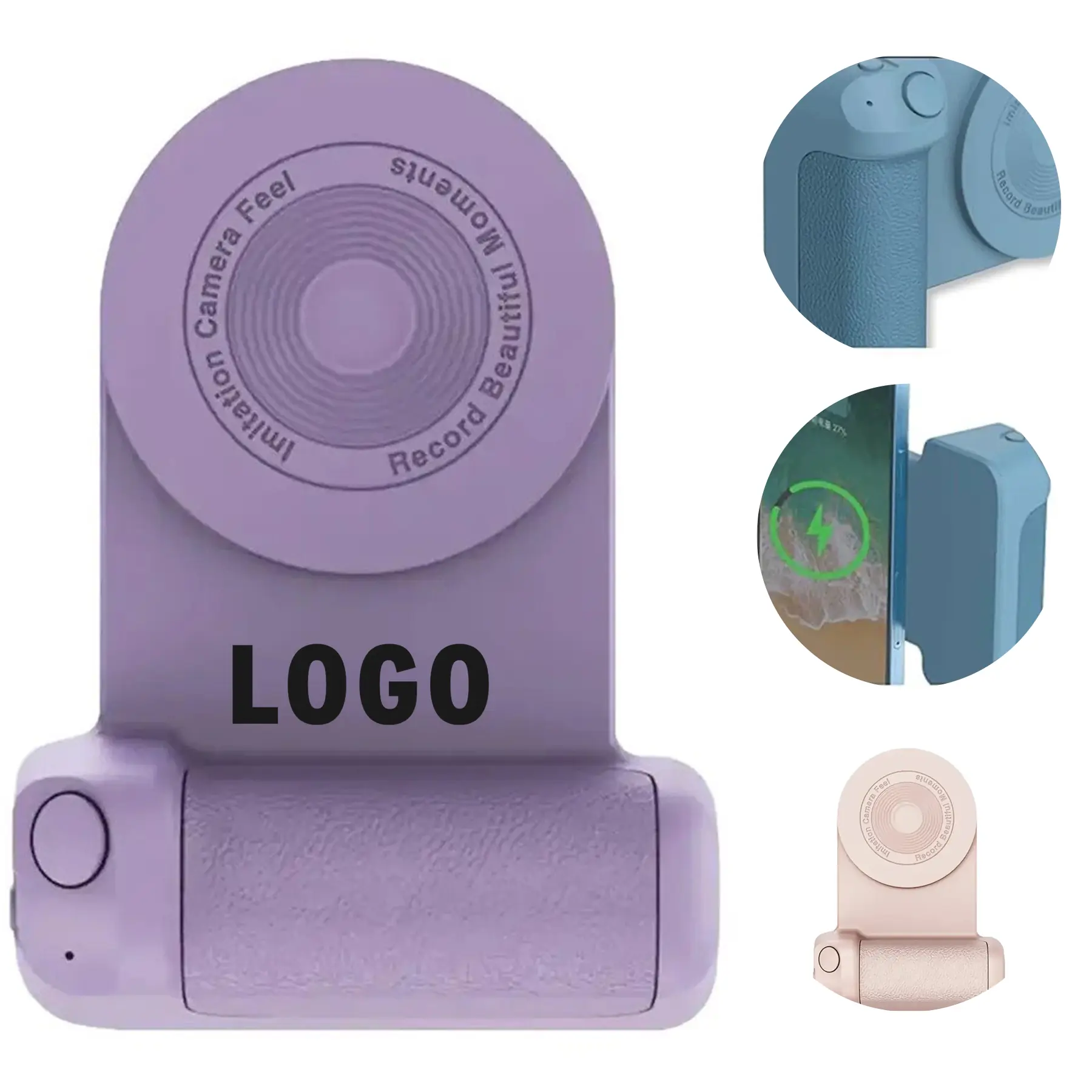 Rechargeable Magnetic Phone Grip Bluetooth Shutter Remote 2