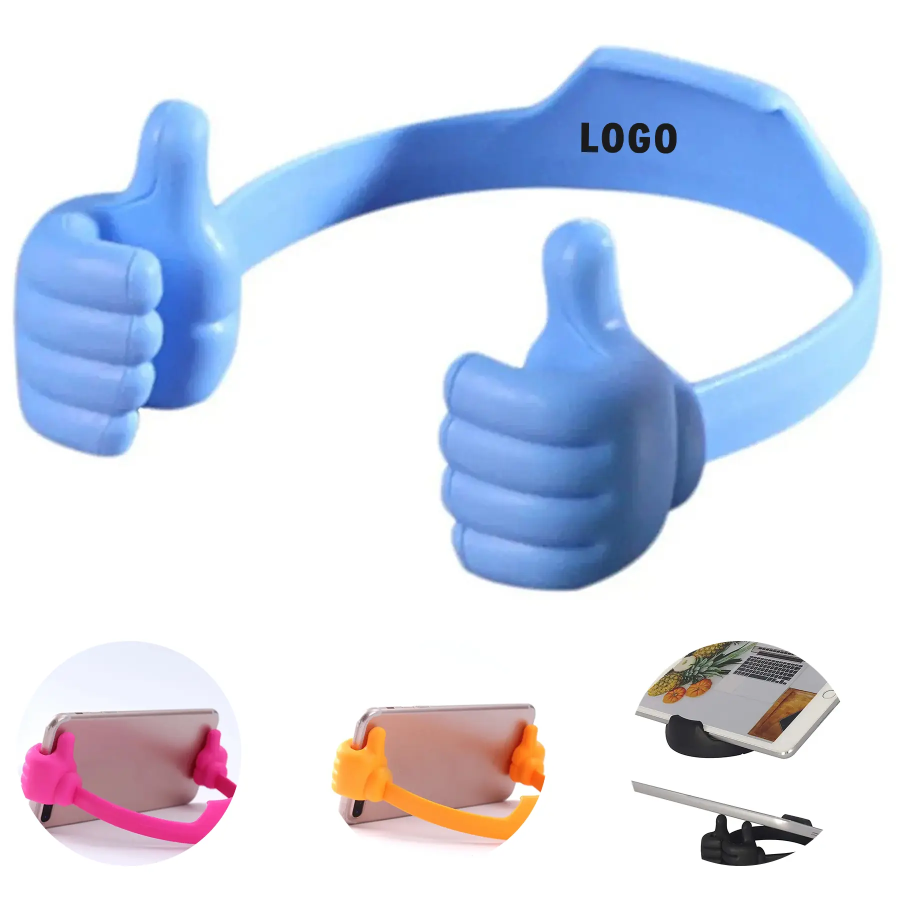 Flexible Two Thumb Grip Mobile Device Holder 2