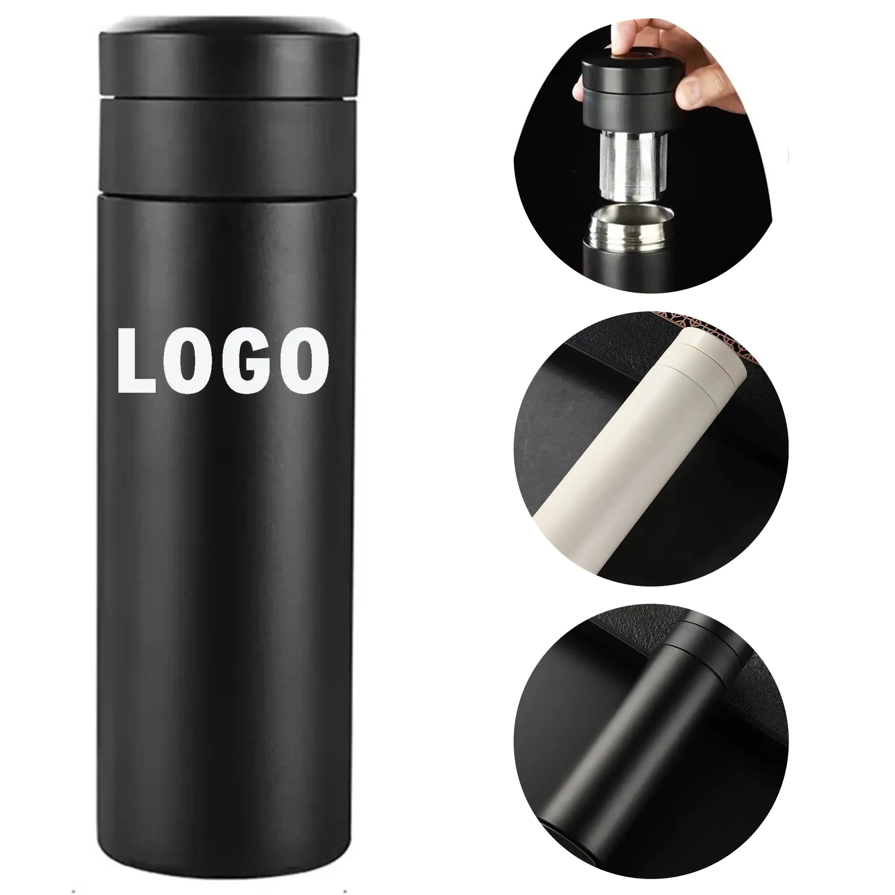 Stainless Steel Insulated Travel Mug 17oz One Hand Press Lid 2