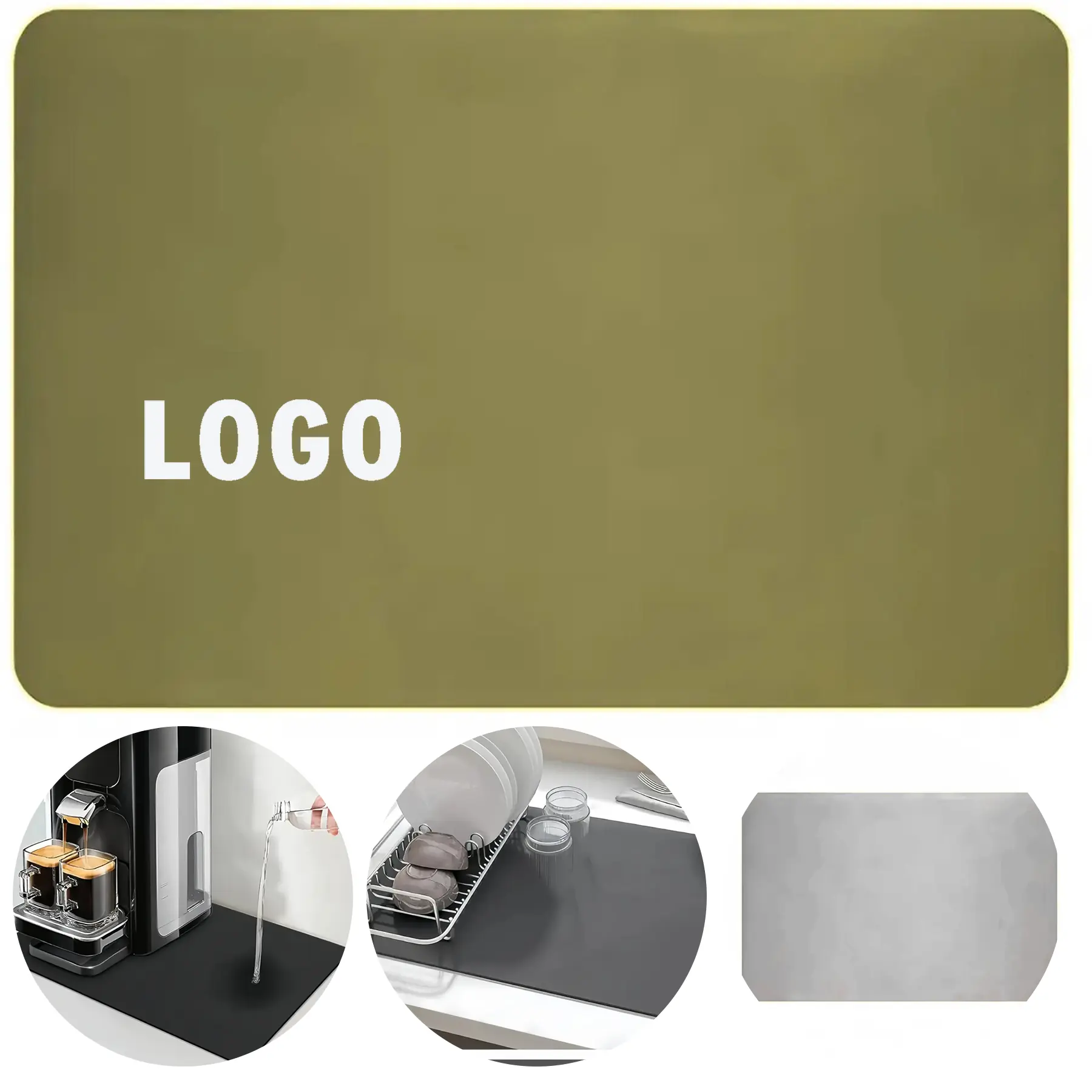 Kitchen Ultra Absorbent Drying Mat Non Slip Rubber Pad 2