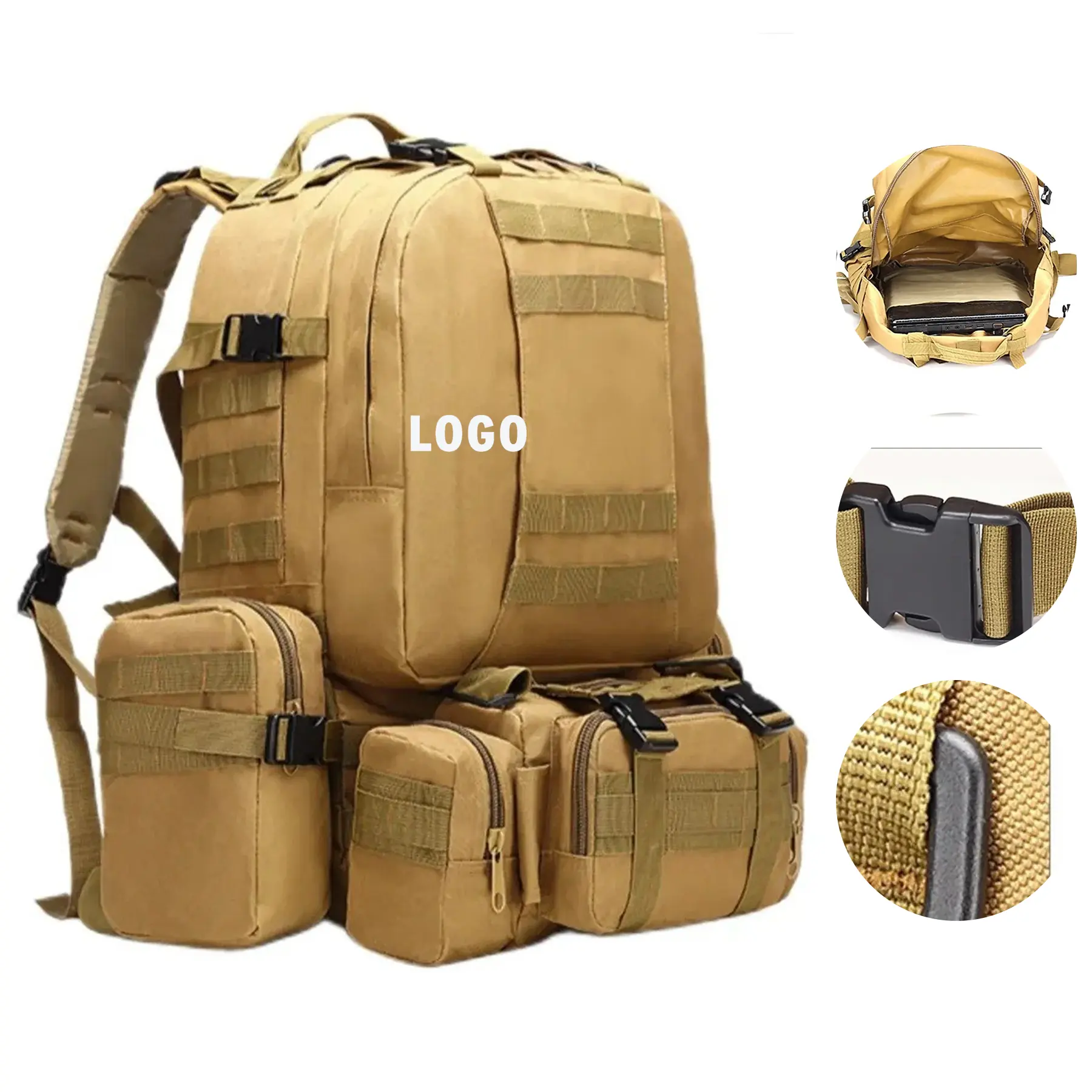 Tactical Outdoor Backpack with MOLLE System for Hiking Camping 2