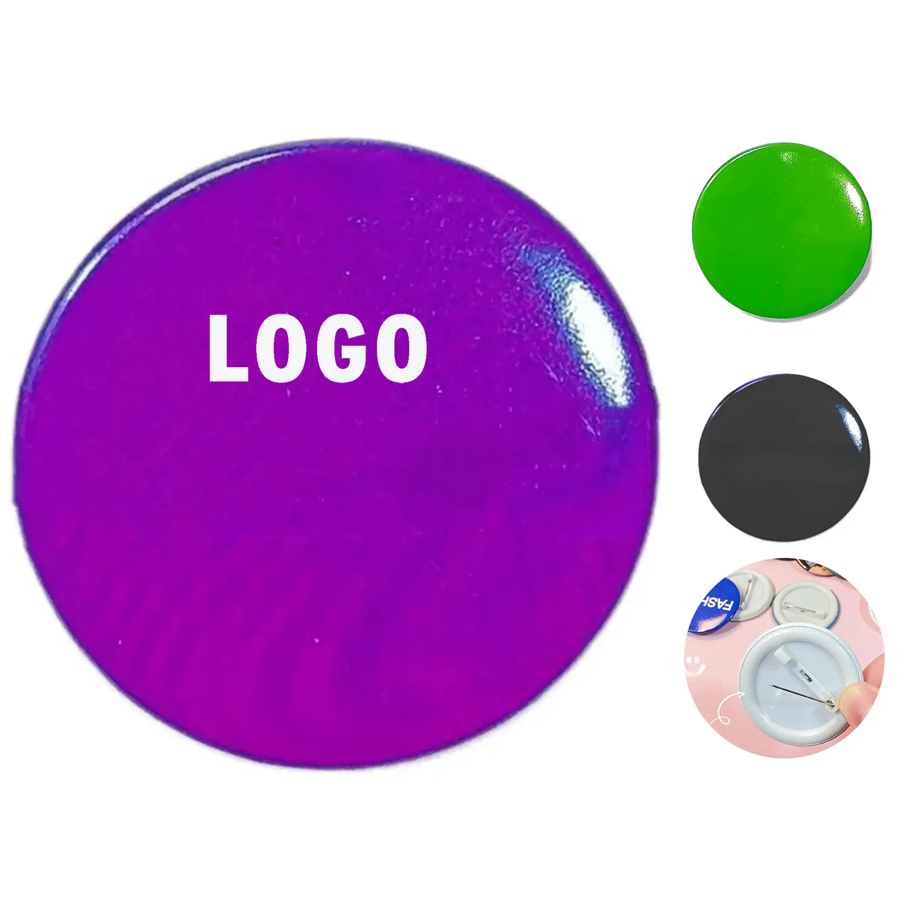 Customizable Round Pin Badges Bulk for Events Promotions 2