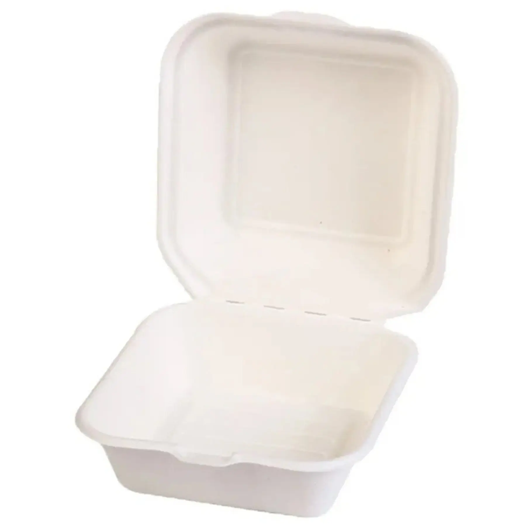Biodegradable Sugarcane Hamburger Container Oil Grease Resistant Heat Insulating