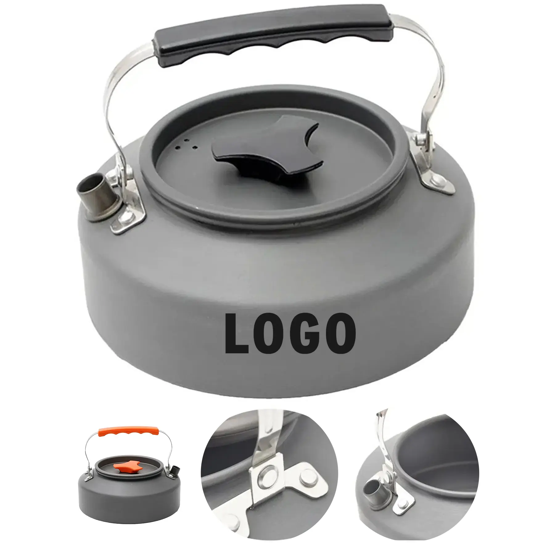 Hard Anodized Aluminum Outdoor Camping Kettle 37 Ounce Coffee Tea Pot 2